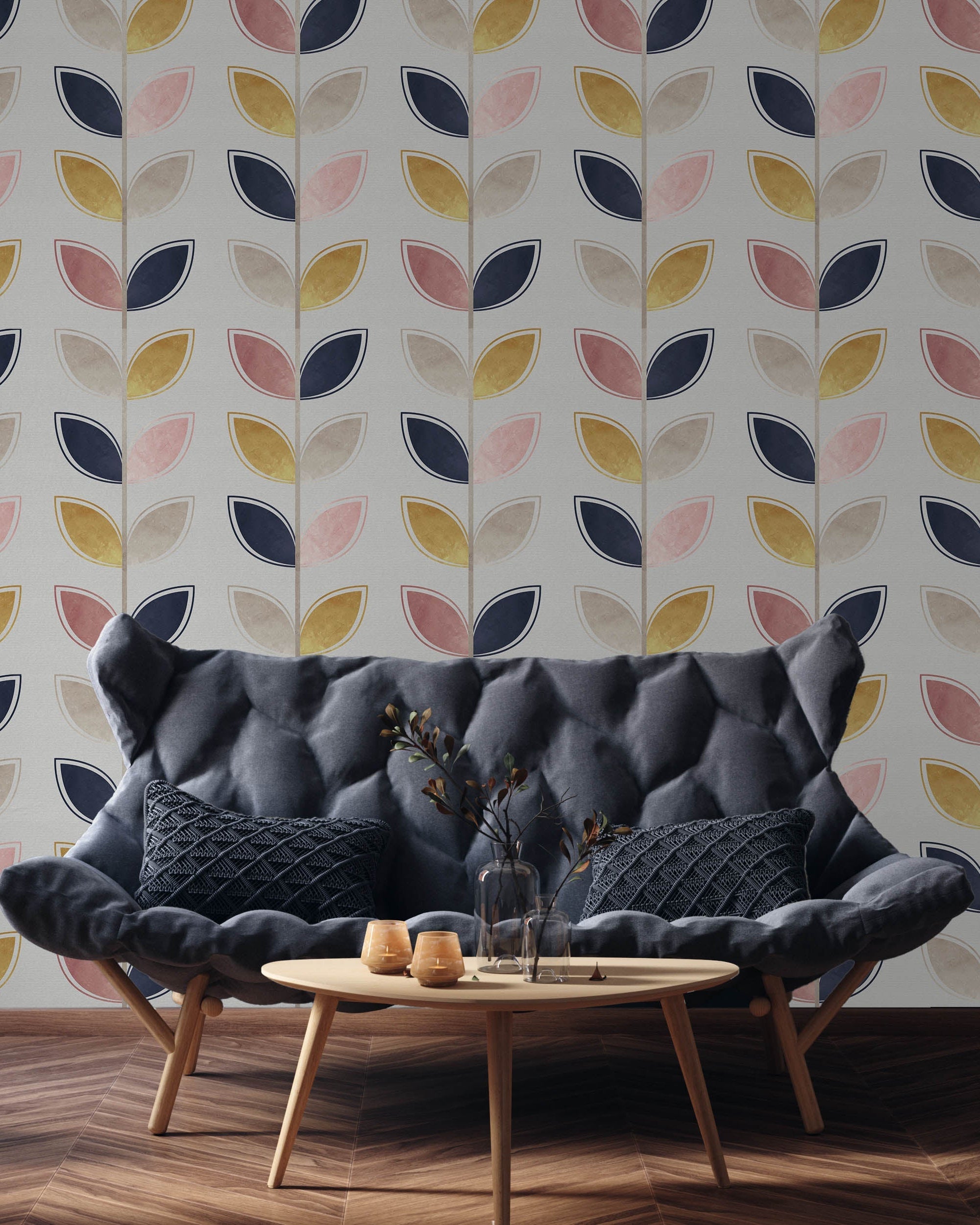 Cute Petals Peel and Stick Wallpaper, Removable Wallpaper, Traditional Wallpaper | DeccoPrint