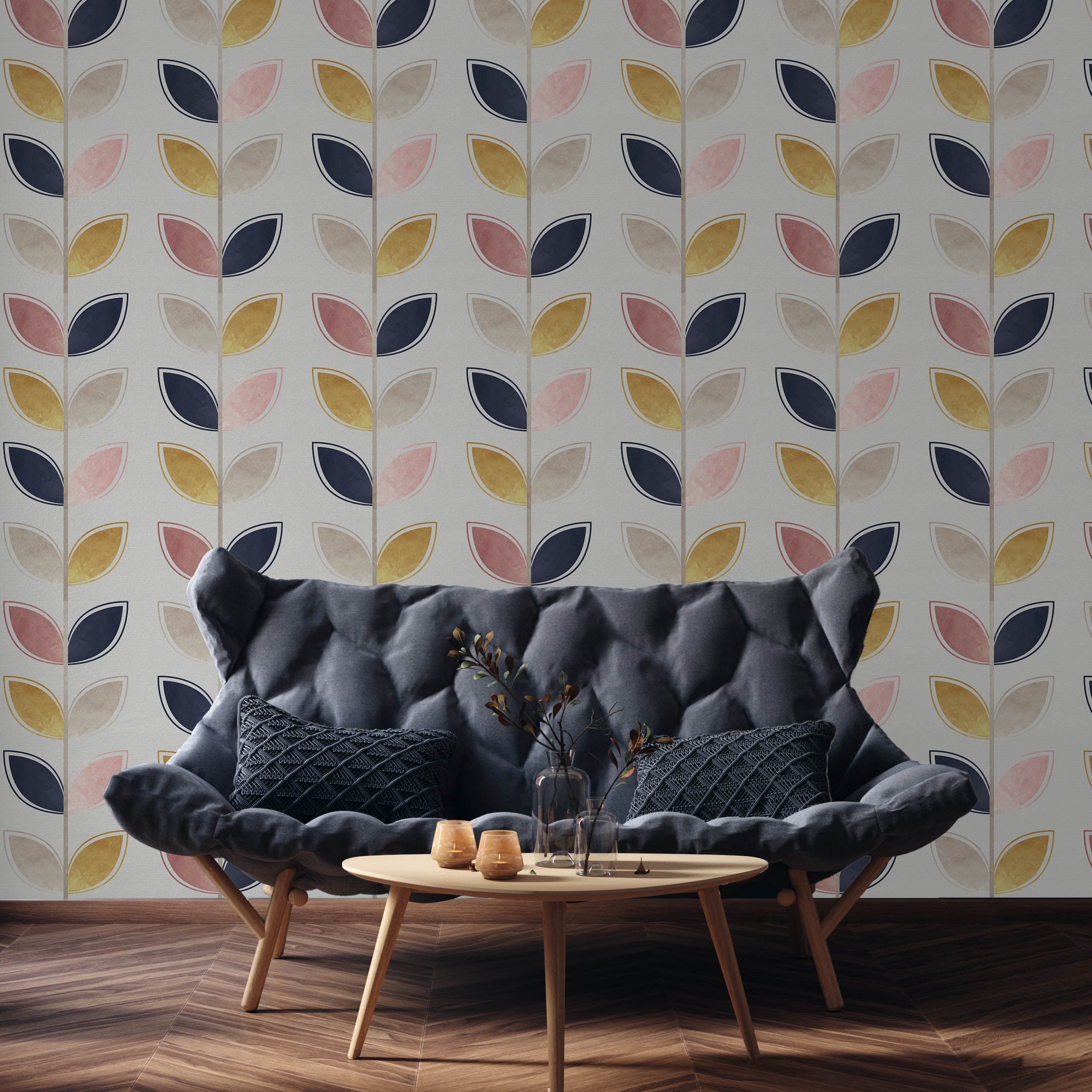 Cute Petals Peel and Stick Wallpaper, Removable Wallpaper, Traditional Wallpaper | DeccoPrint