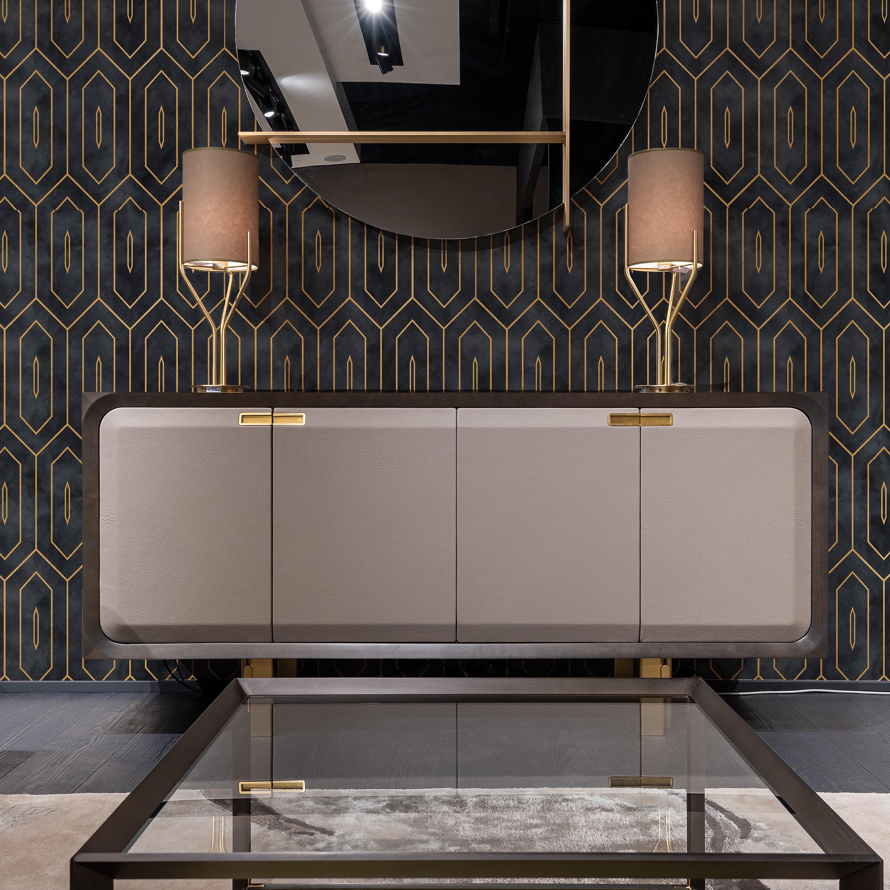 Midnight Deco Peel and Stick Wallpaper, Removable Wallpaper, Traditional Wallpaper | DeccoPrint