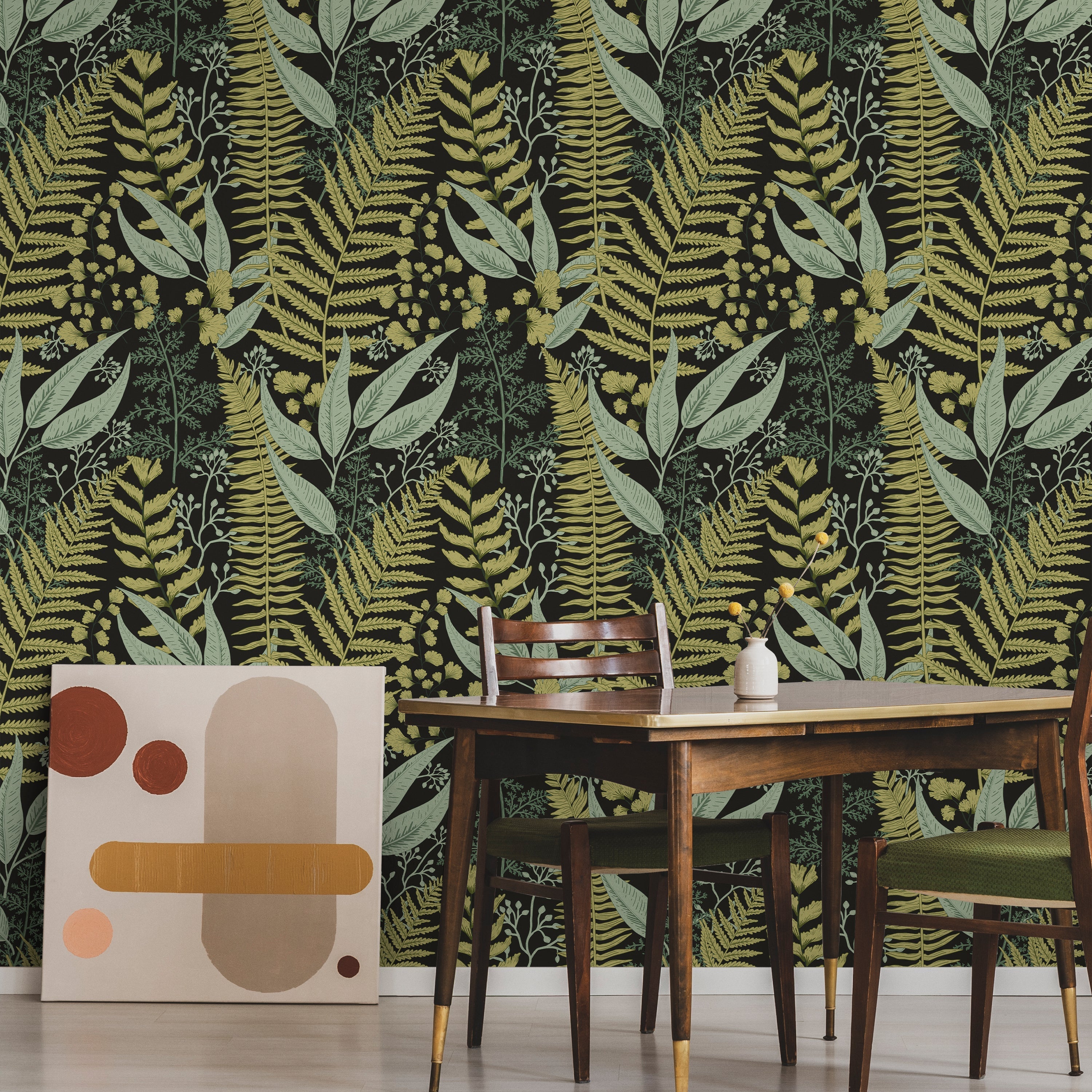 Fern Herbarium Peel and Stick Wallpaper, Removable Wallpaper, Traditional Wallpaper | DeccoPrint