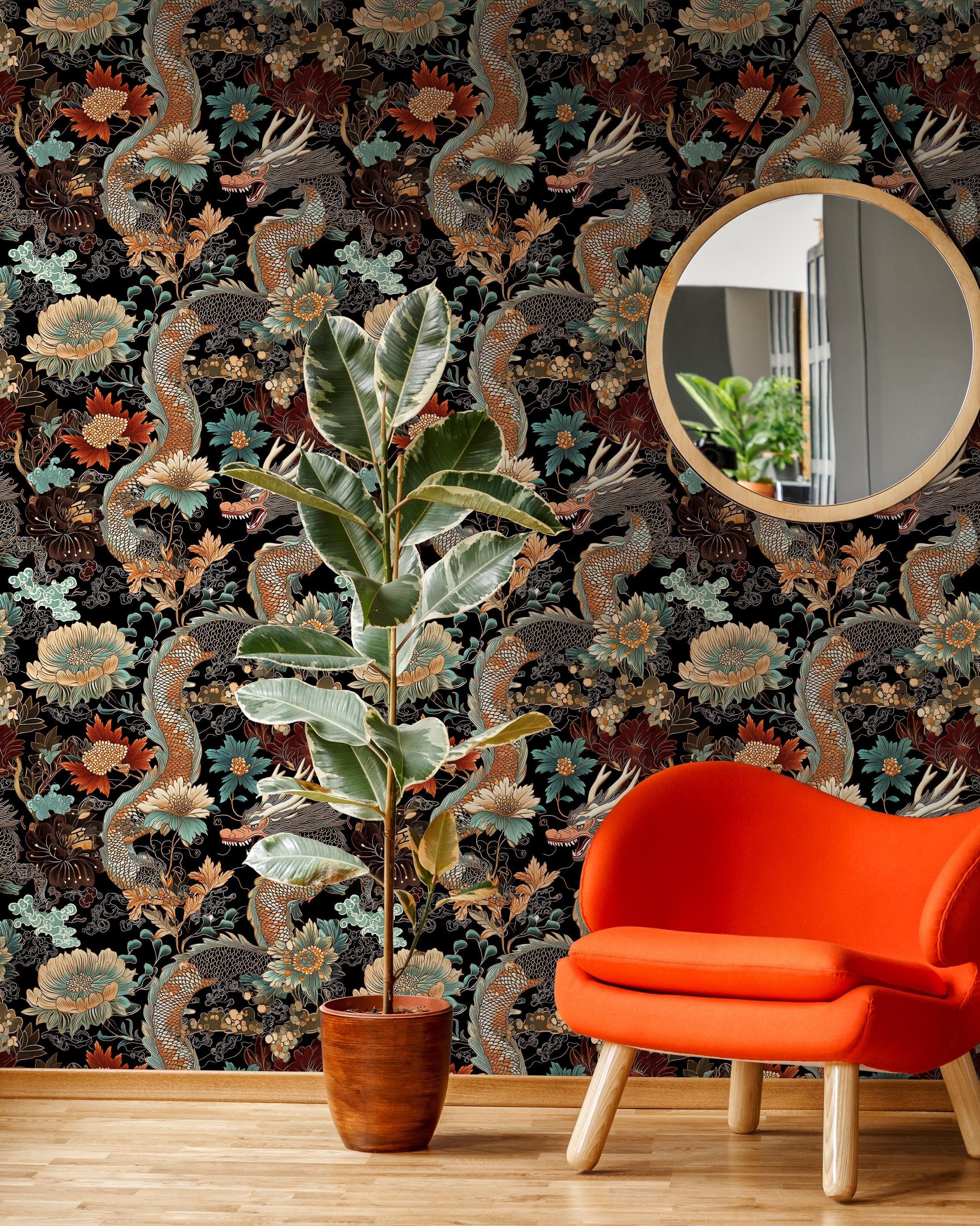 Flower Garden Peel and Stick Wallpaper, Removable Wallpaper, Traditional Wallpaper | DeccoPrint