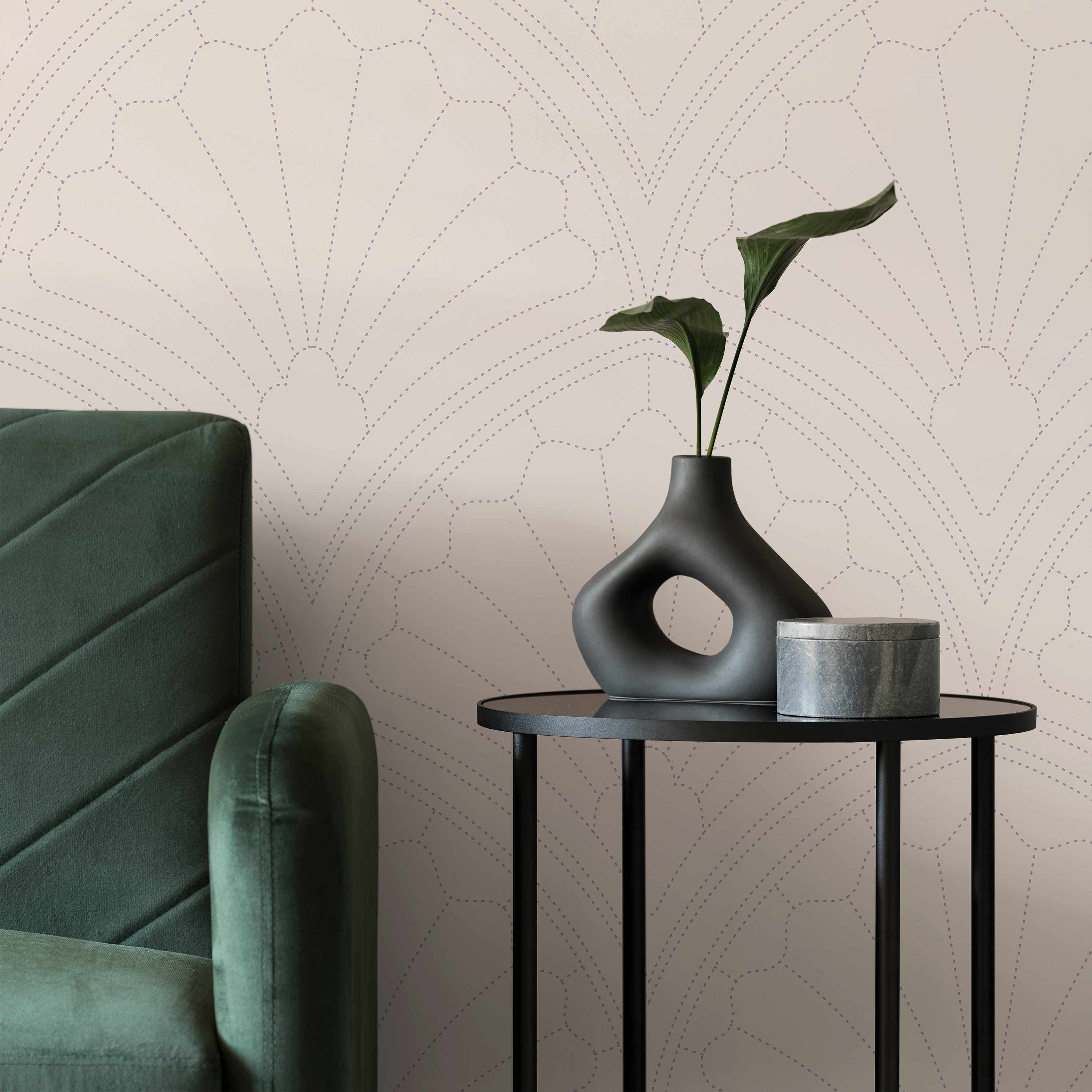 Monochrome Harmony Peel and Stick Wallpaper, Removable Wallpaper, Traditional Wallpaper - Pink | DeccoPrint