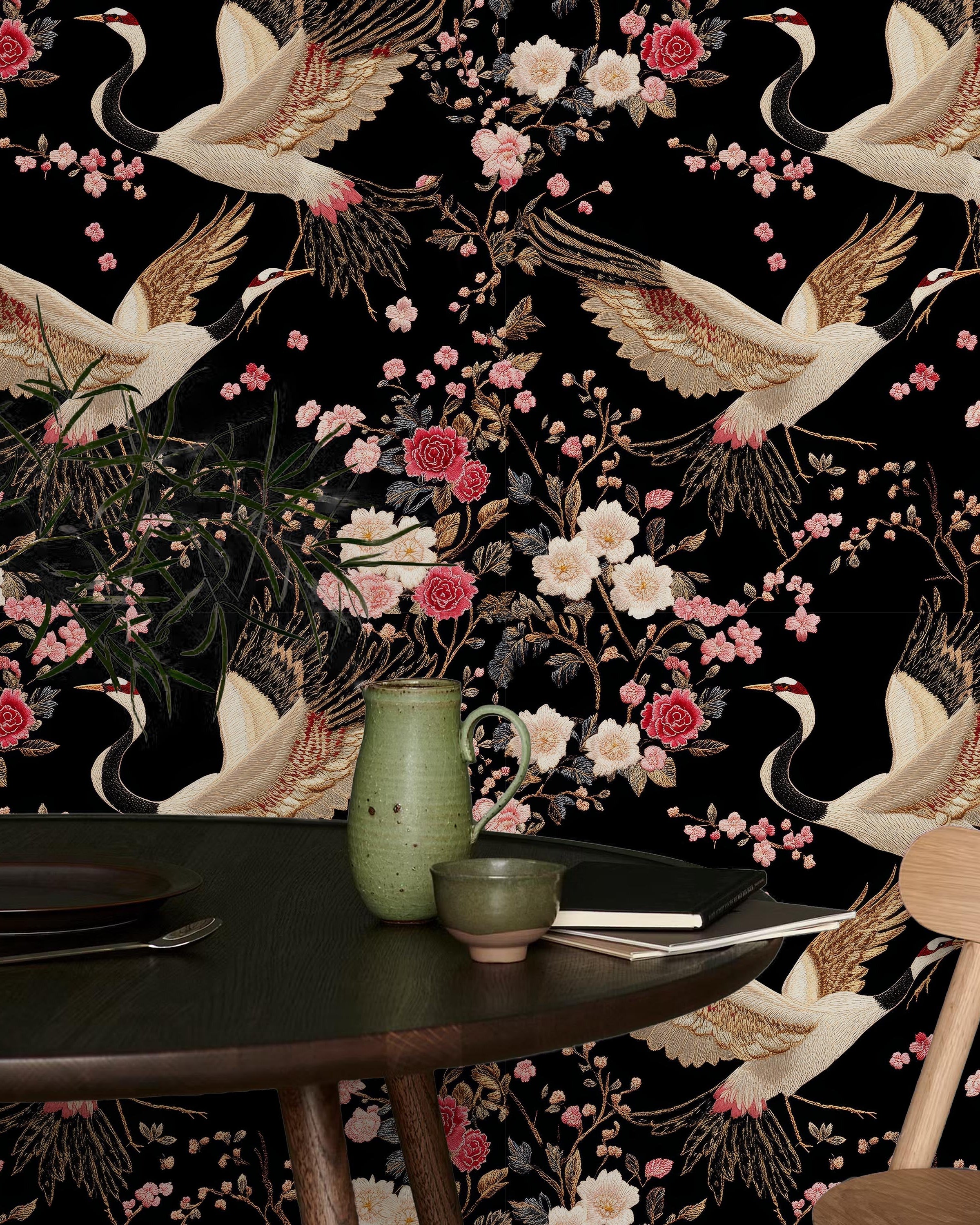Japanese Tapestry Peel and Stick Wallpaper, Removable Wallpaper, Traditional Wallpaper | DeccoPrint