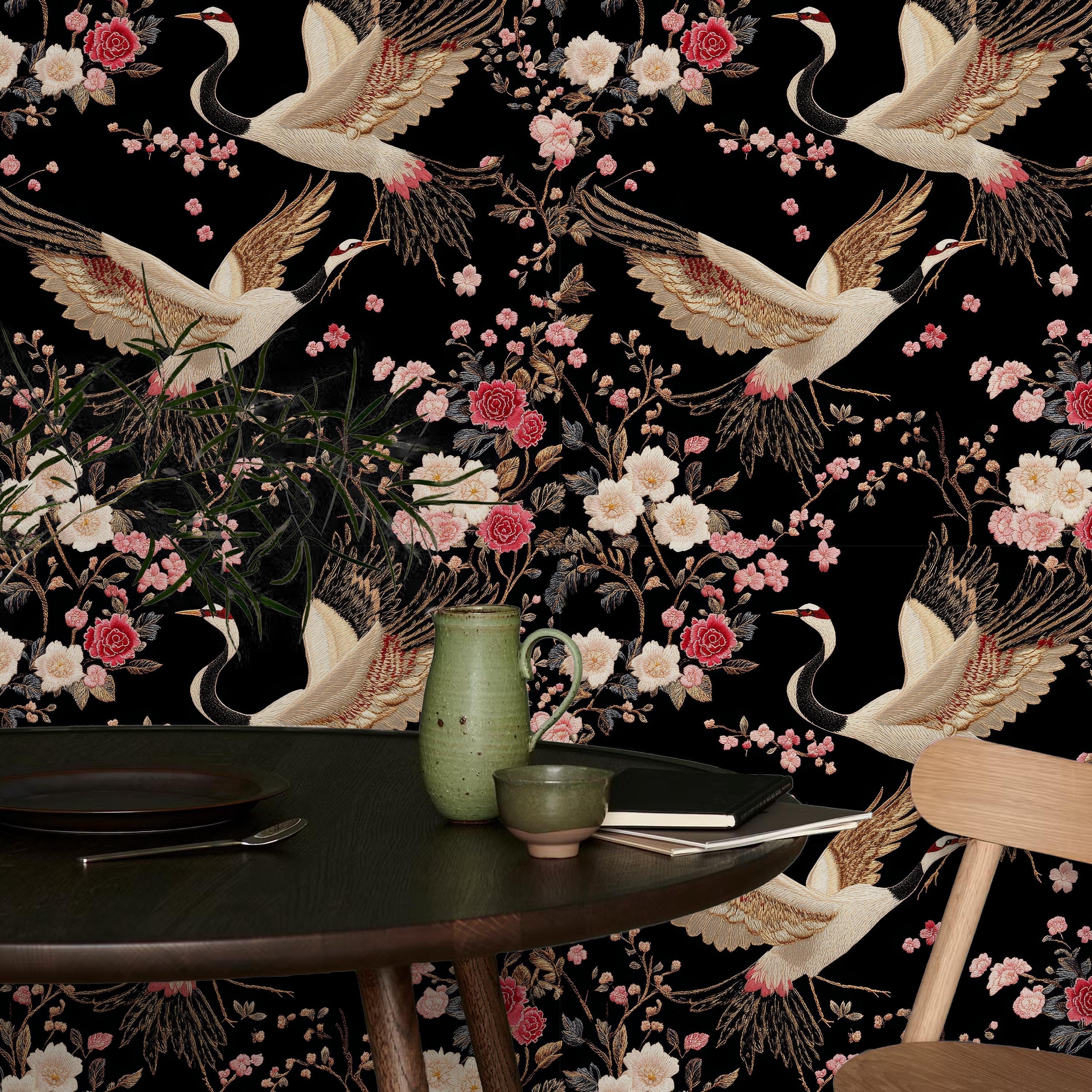 Japanese Tapestry Peel and Stick Wallpaper, Removable Wallpaper, Traditional Wallpaper | DeccoPrint