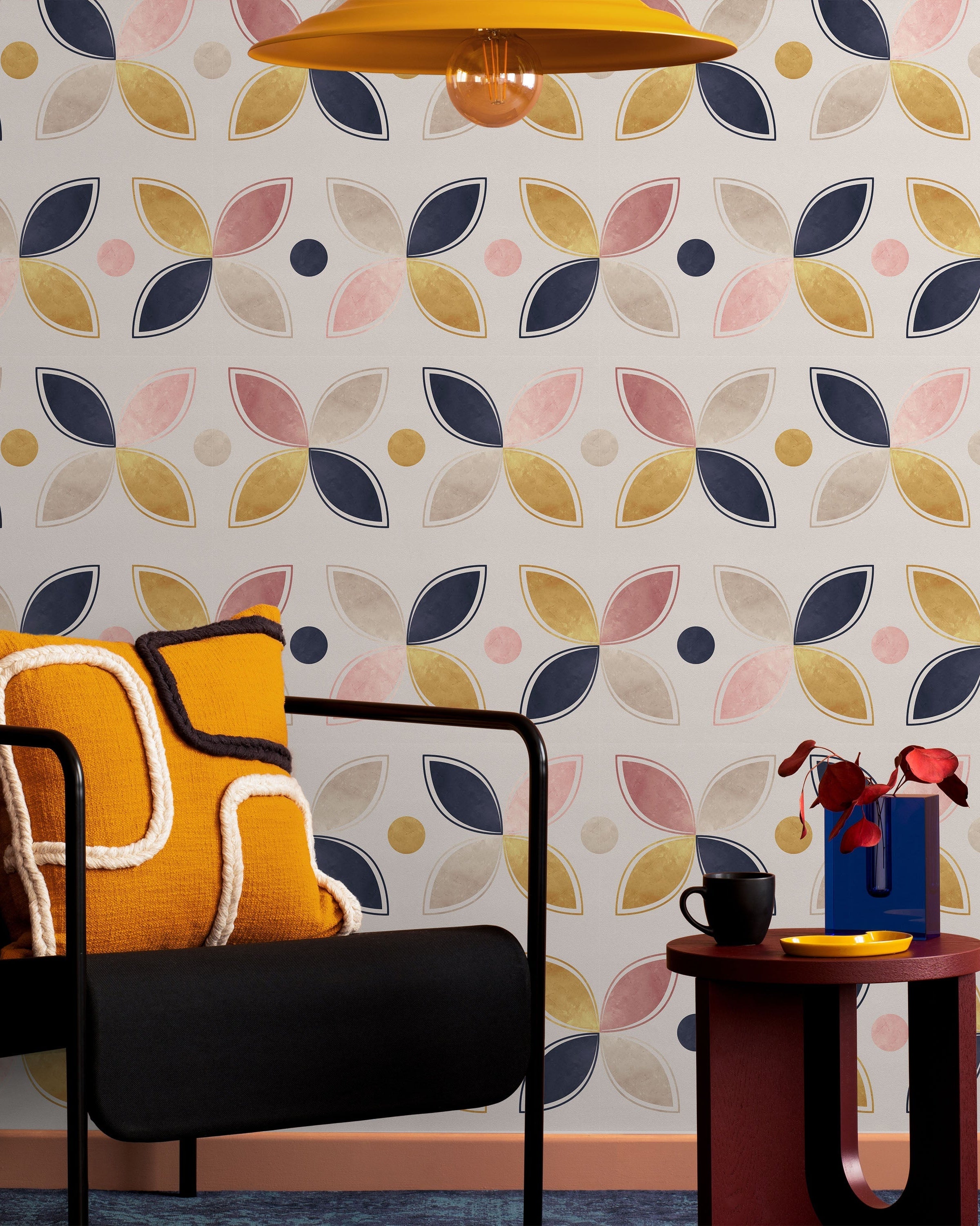 Four Leaves Peel and Stick Wallpaper, Removable Wallpaper, Traditional Wallpaper | DeccoPrint