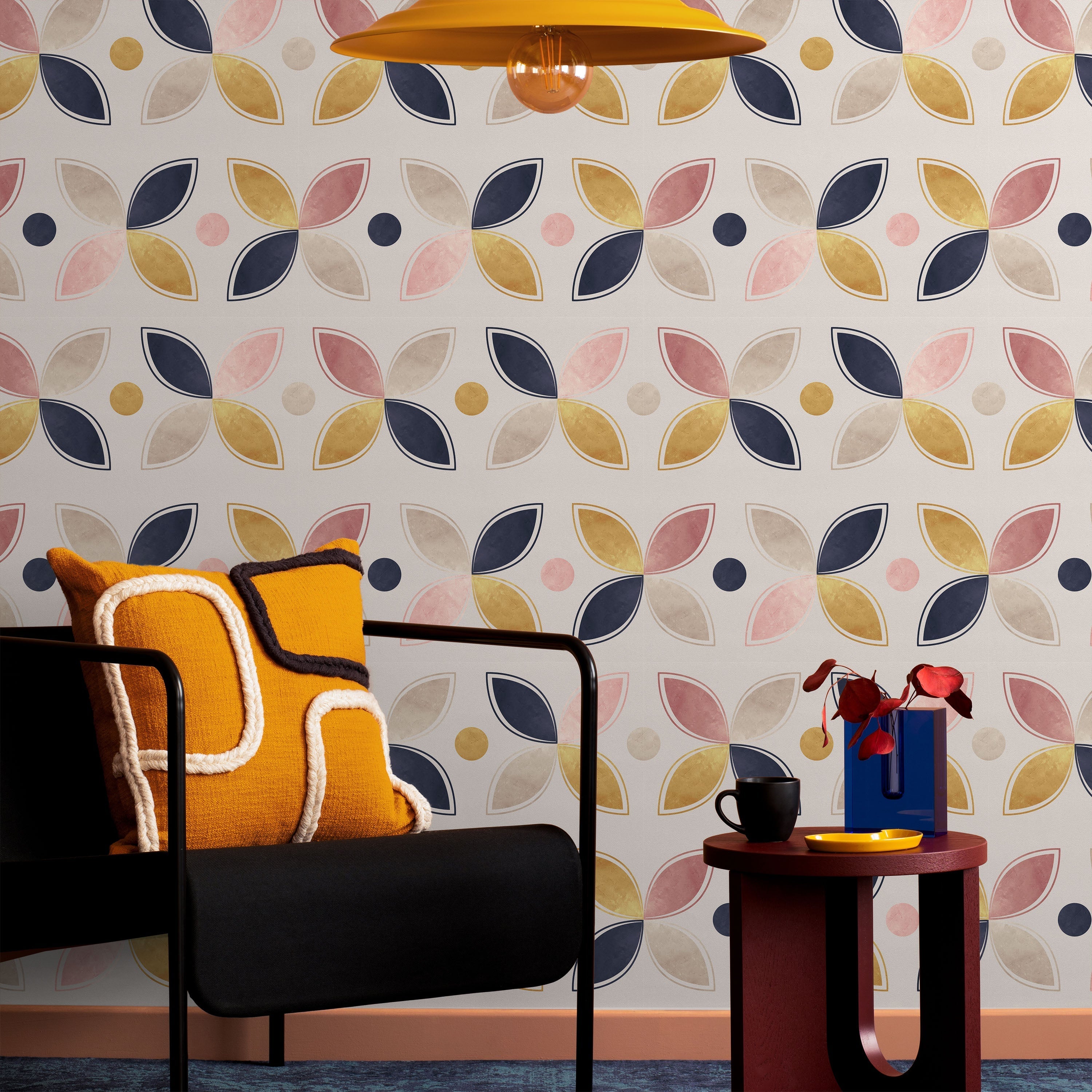 Four Leaves Peel and Stick Wallpaper, Removable Wallpaper, Traditional Wallpaper | DeccoPrint