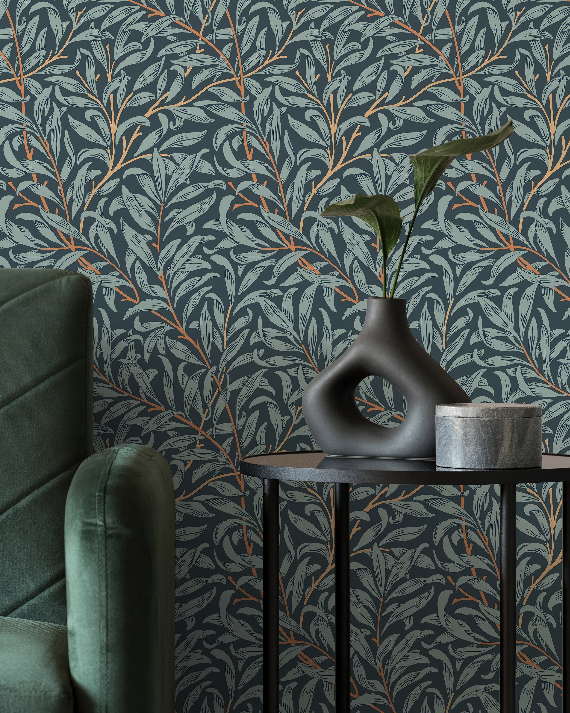 William Morris X Willow Bough Peel and Stick Wallpaper, Removable Wallpaper, Traditional Wallpaper - Twilight | DeccoPrint