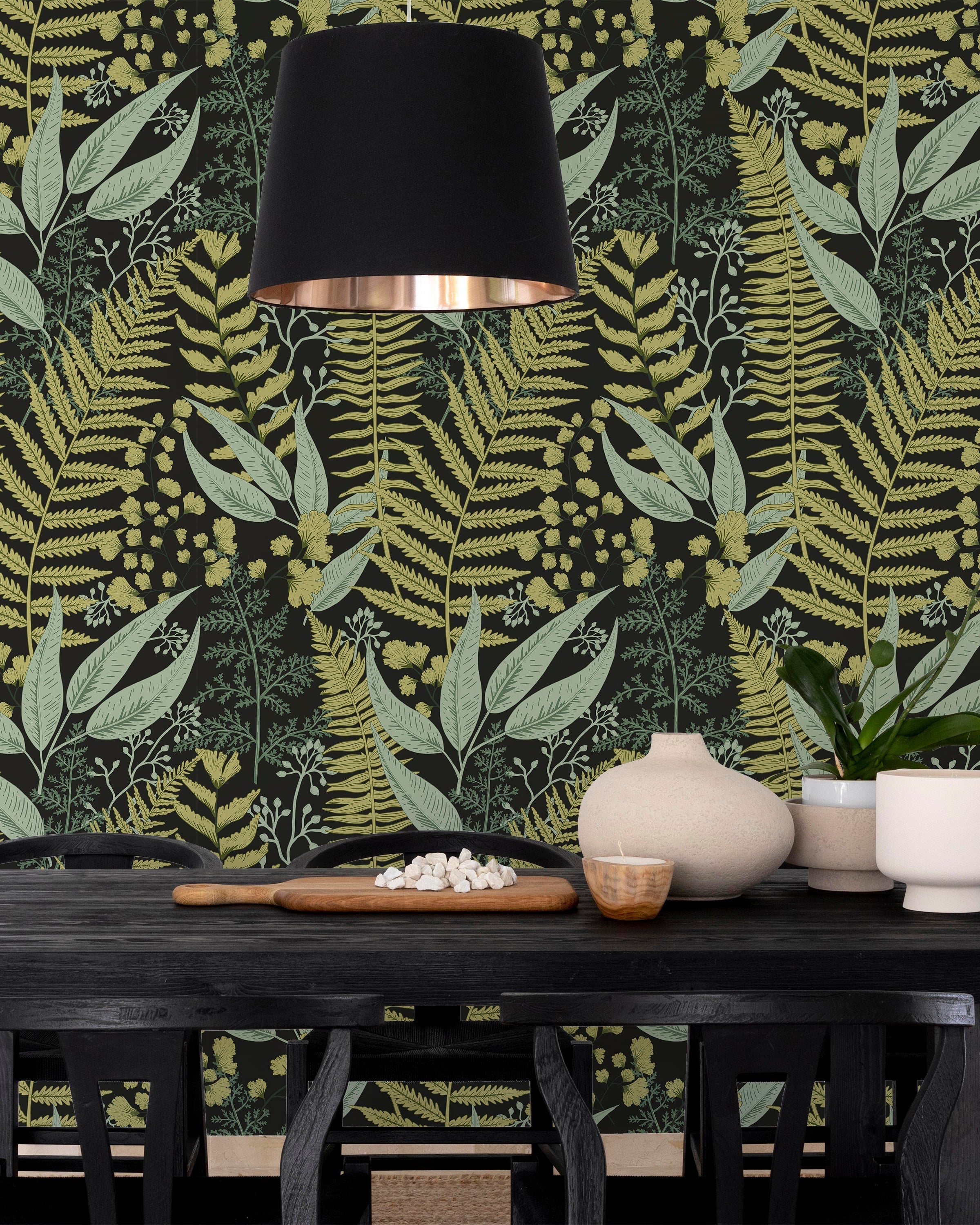 Fern Herbarium Peel and Stick Wallpaper, Removable Wallpaper, Traditional Wallpaper | DeccoPrint