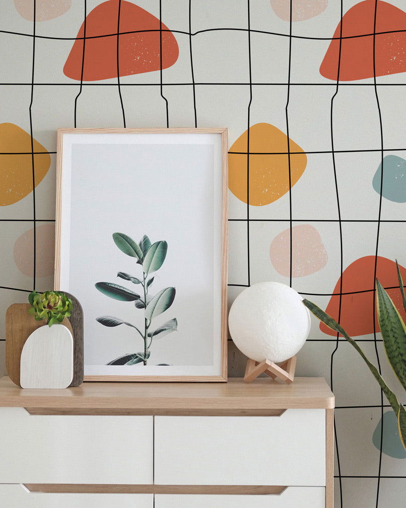 Abstract Geometry Peel and Stick Wallpaper, Removable Wallpaper, Traditional Wallpaper | DeccoPrint