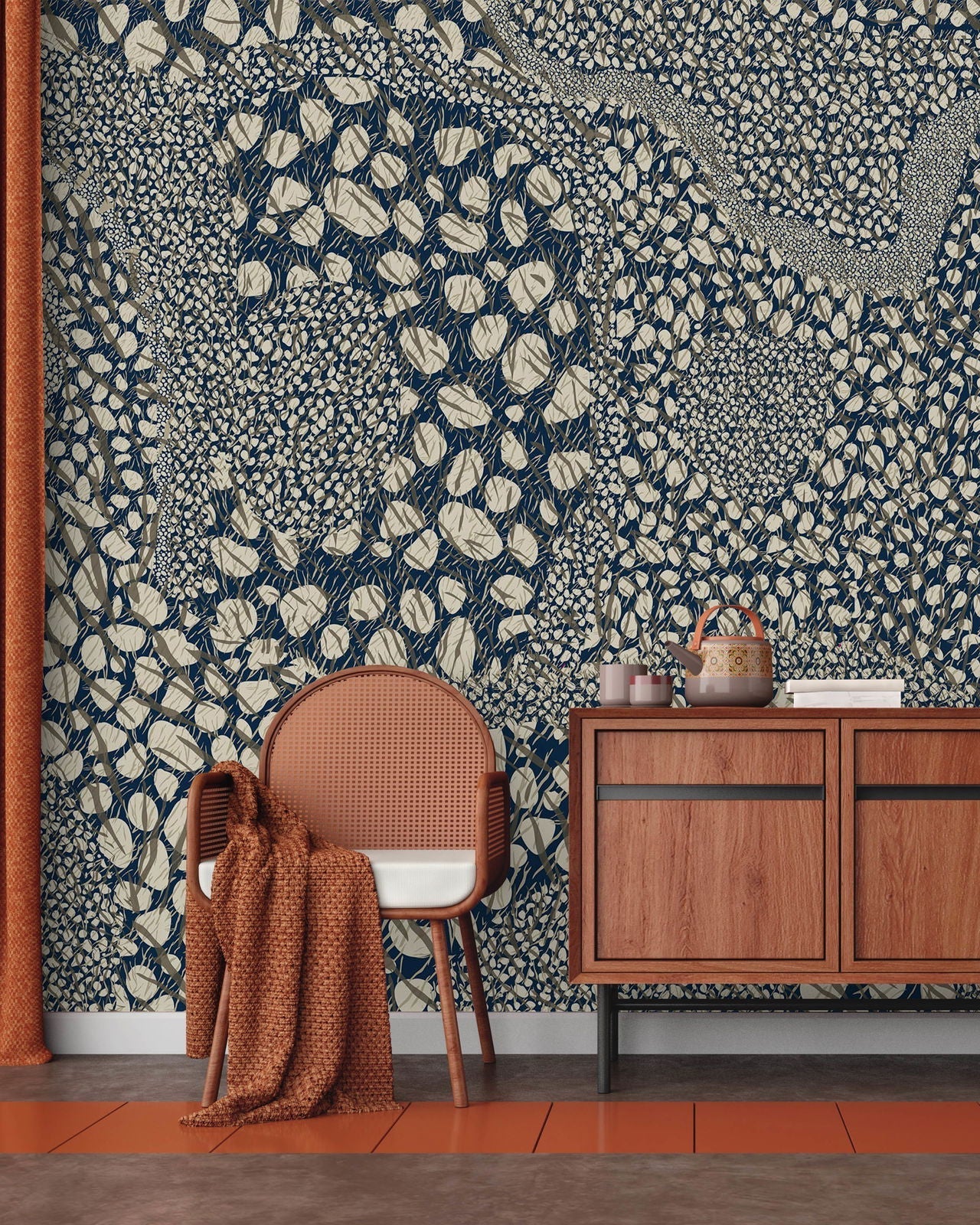 Abstract Pattern Mural Peel and Stick Wallpaper, Removable Wallpaper, Traditional Wallpaper | DeccoPrint