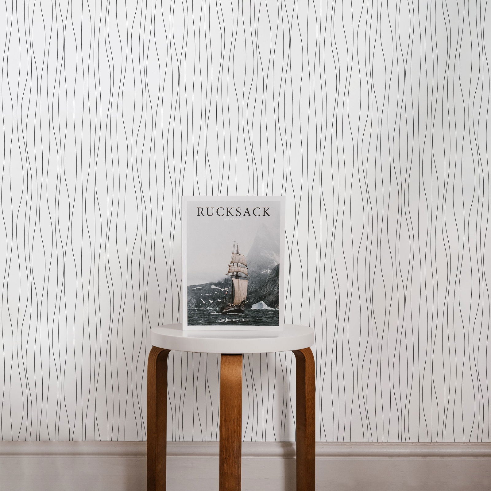 Abstract Waves Peel and Stick Wallpaper, Removable Wallpaper, Traditional Wallpaper | DeccoPrint