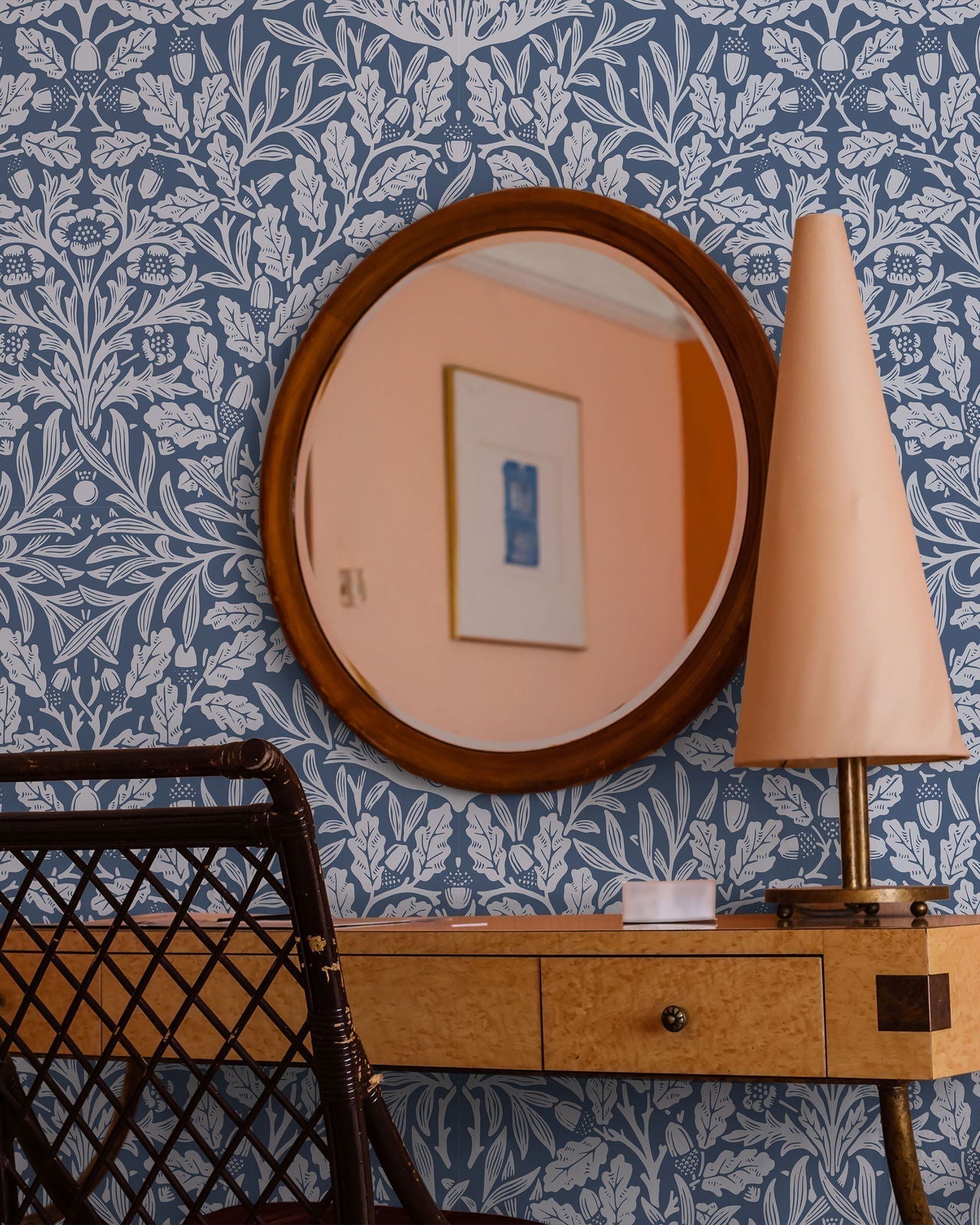 William Morris X Acorn Peel and Stick Wallpaper, Removable Wallpaper, Traditional Wallpaper - Blue | DeccoPrint