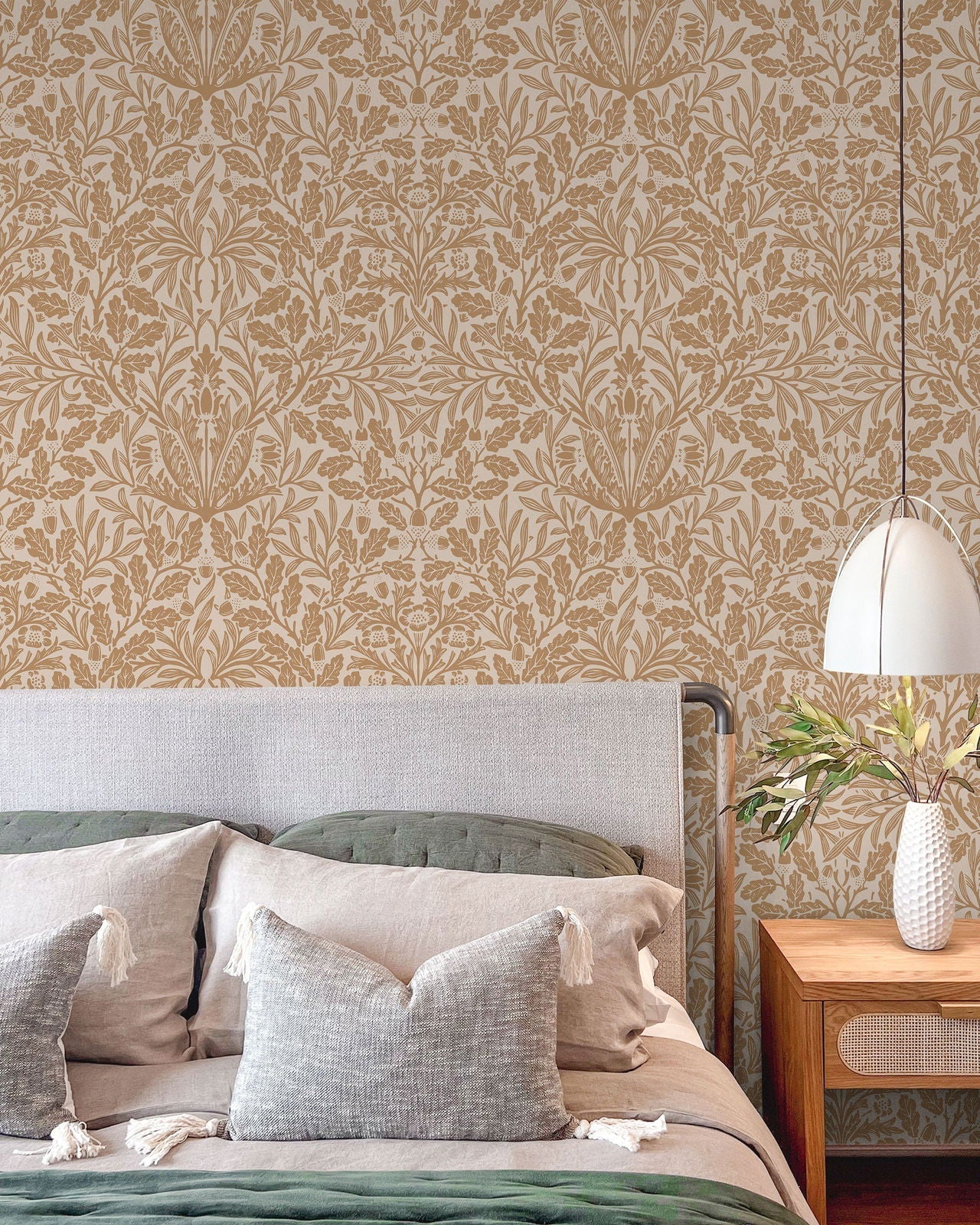 William Morris X Acorn Peel and Stick Wallpaper, Removable Wallpaper, Traditional Wallpaper - Brown | DeccoPrint