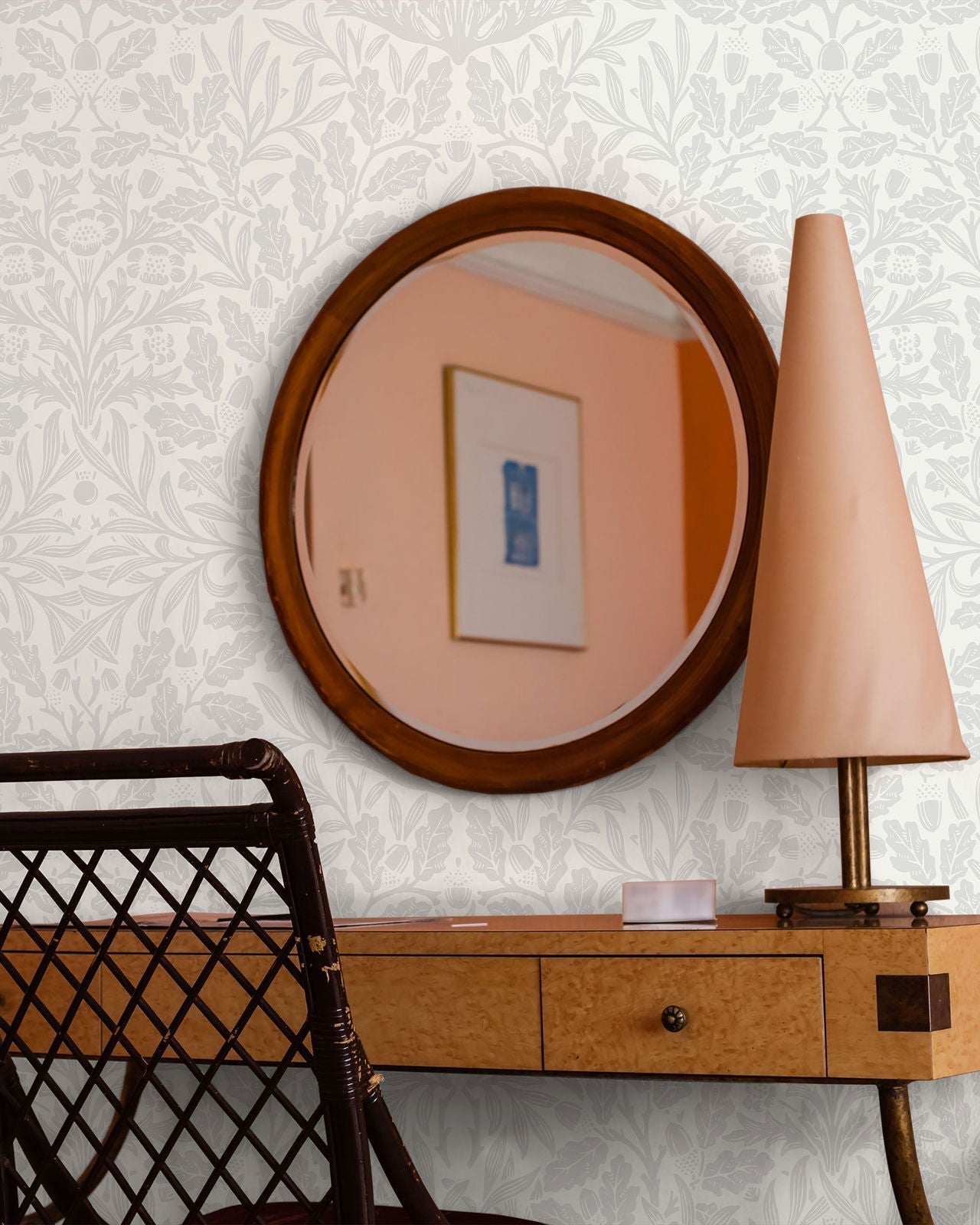 William Morris X Acorn Peel and Stick Wallpaper, Removable Wallpaper, Traditional Wallpaper - White | DeccoPrint