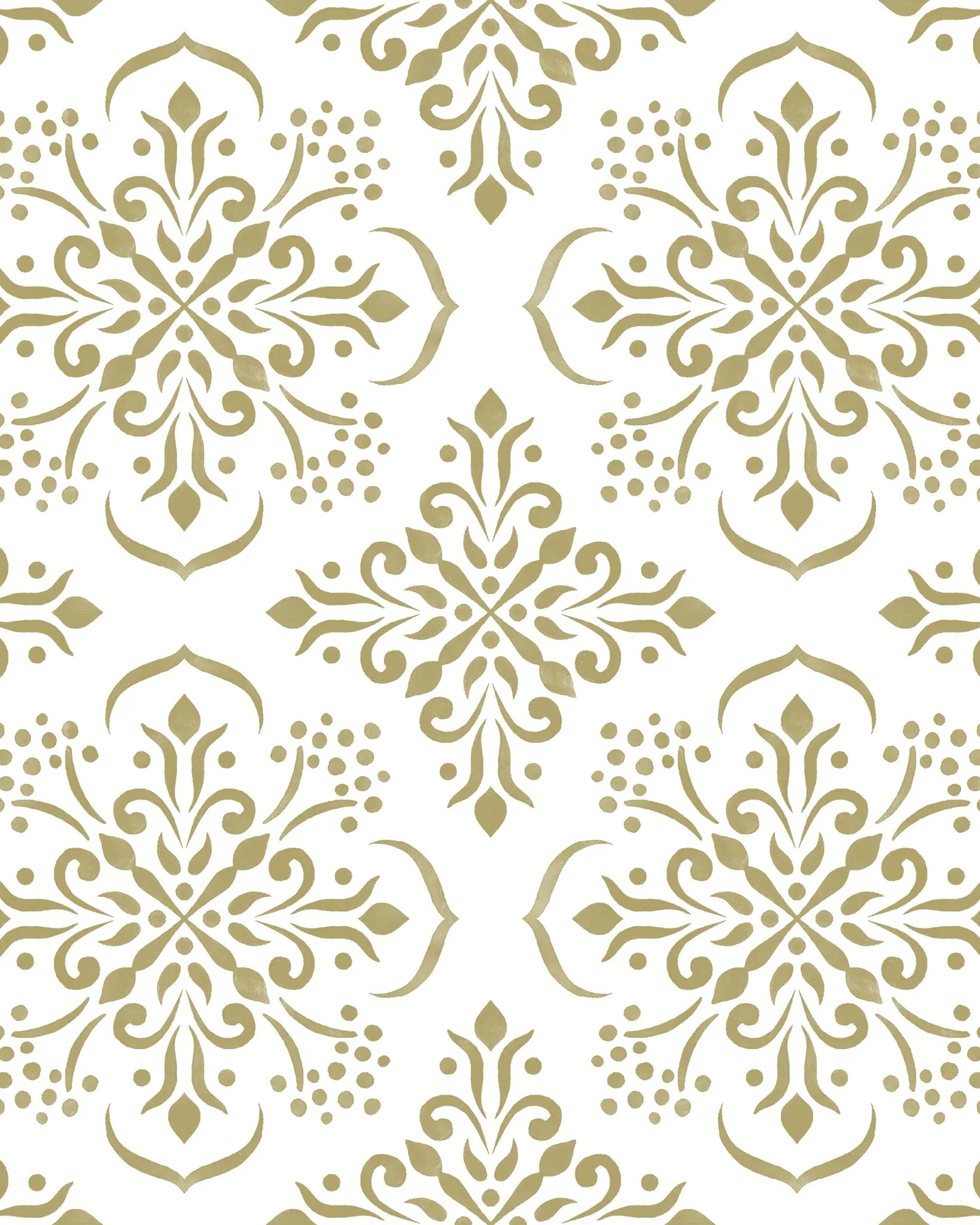 Decorative gold pattern on a white background