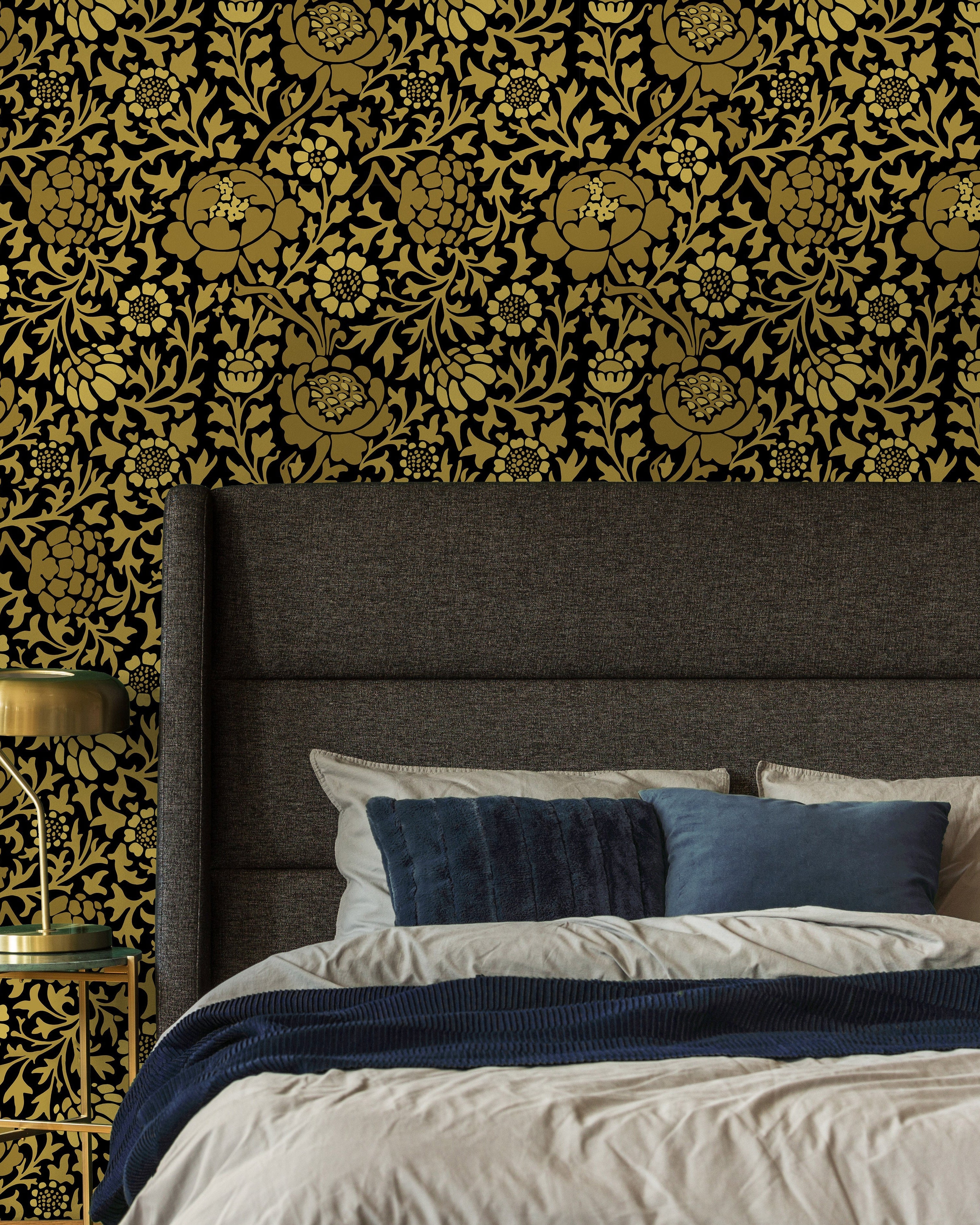 William Morris X Grafton (1883) Peel and Stick Wallpaper, Removable Wallpaper, Traditional Wallpaper - Gold | DeccoPrint