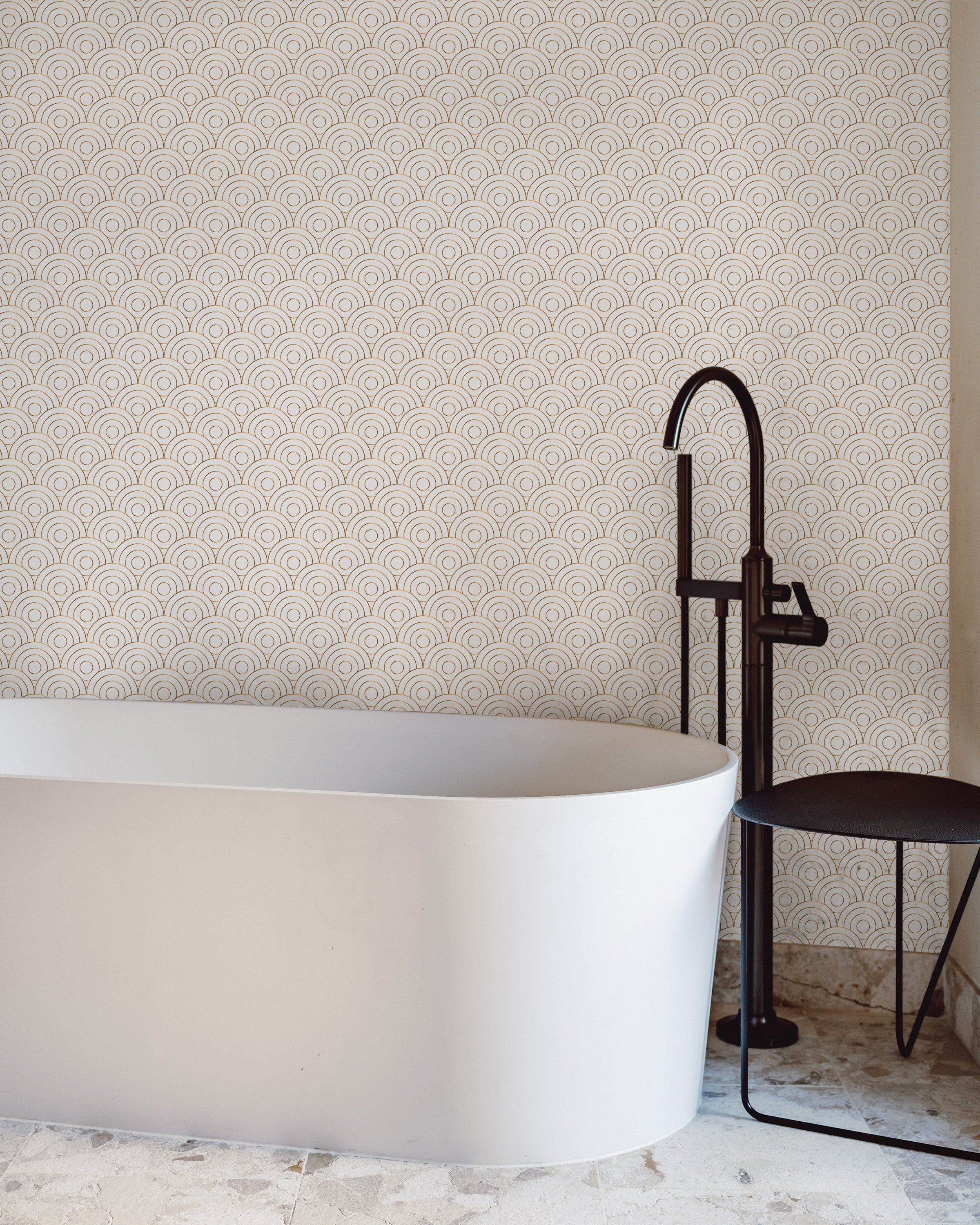 Deco Circles Peel and Stick Wallpaper, Removable Wallpaper, Traditional Wallpaper | DeccoPrint