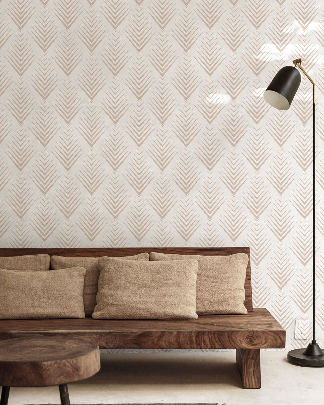 Chic Geometric Peel and Stick Wallpaper, Removable Wallpaper, Traditional Wallpaper | DeccoPrint