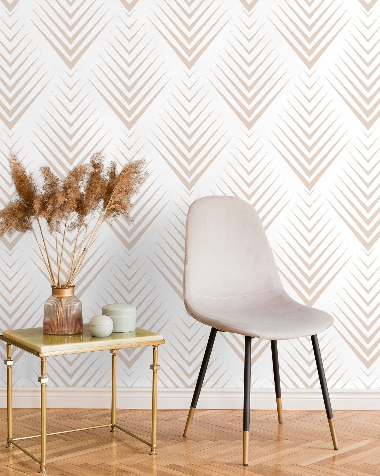 Chic Geometric Peel and Stick Wallpaper, Removable Wallpaper, Traditional Wallpaper | DeccoPrint