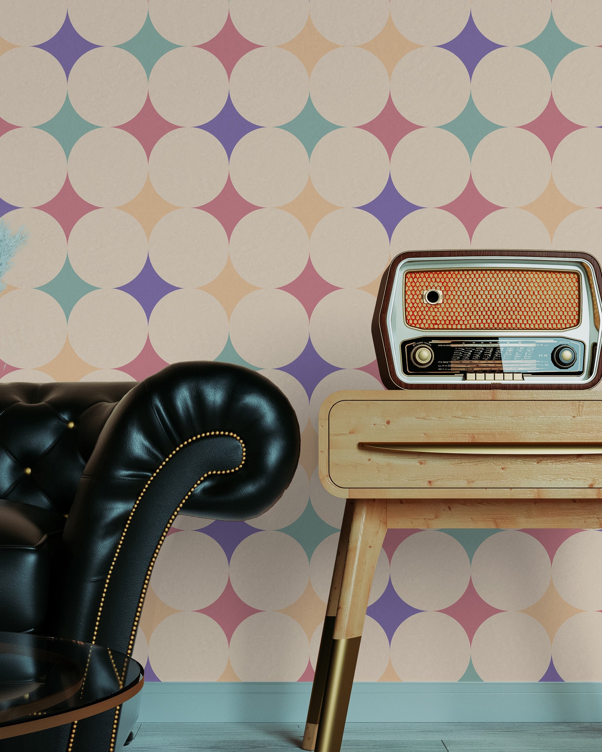 Abstract Bauhaus Peel and Stick Wallpaper, Removable Wallpaper, Traditional Wallpaper - Confetti | DeccoPrint