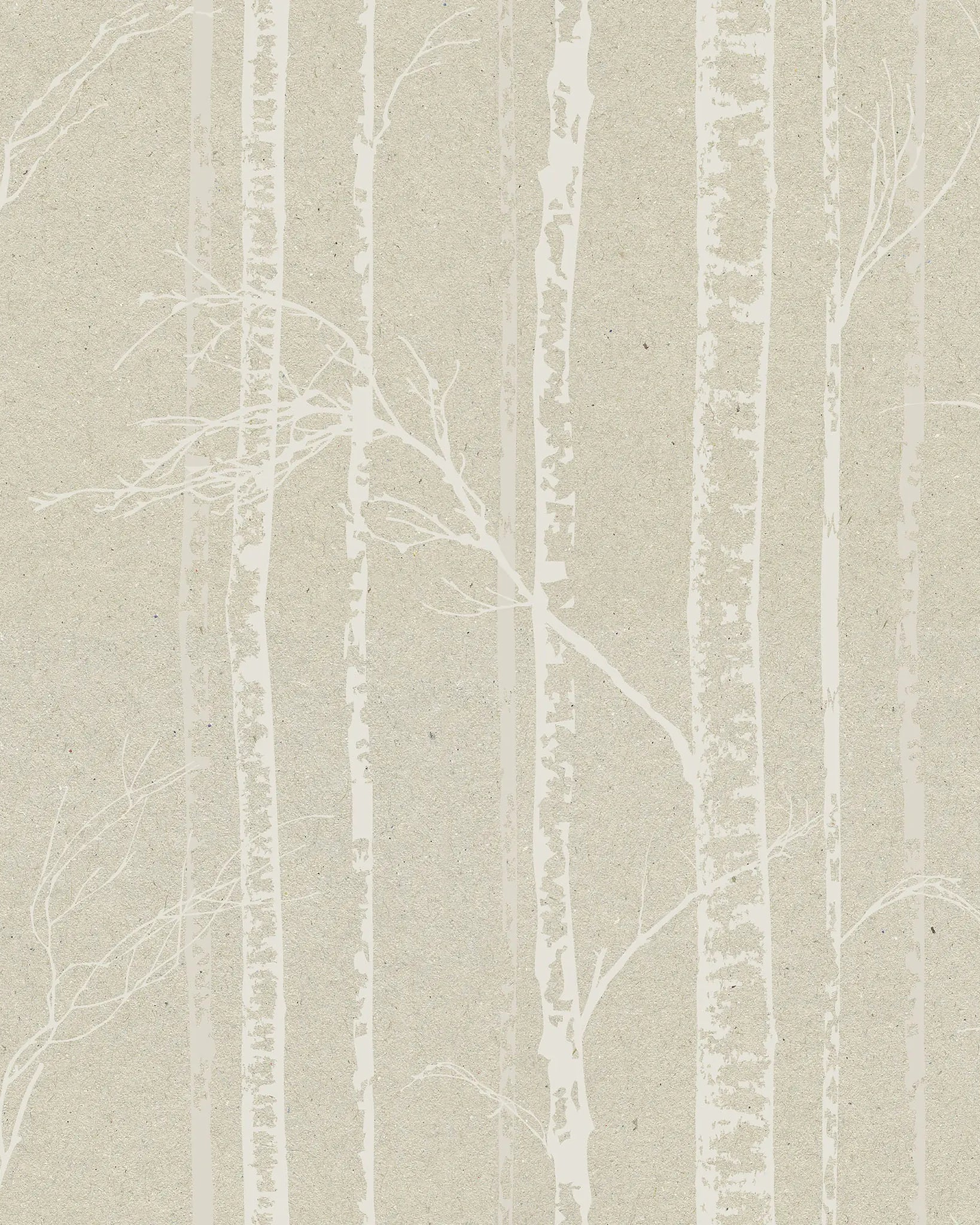 Textured beige wallpaper with subtle birch pattern