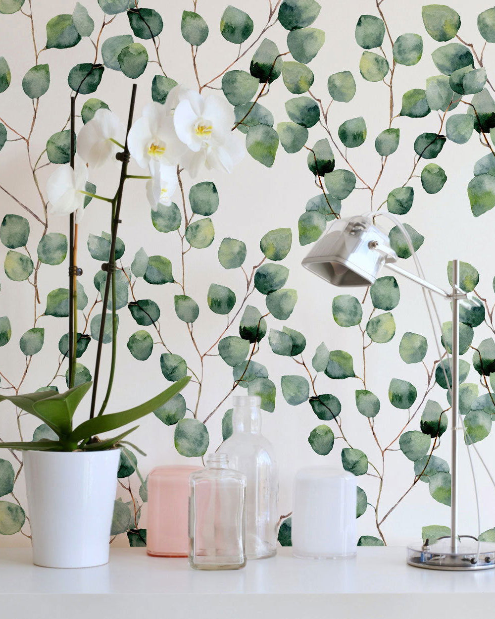 Birch Leafage Peel and Stick Wallpaper, Removable Wallpaper, Traditional Wallpaper | DeccoPrint