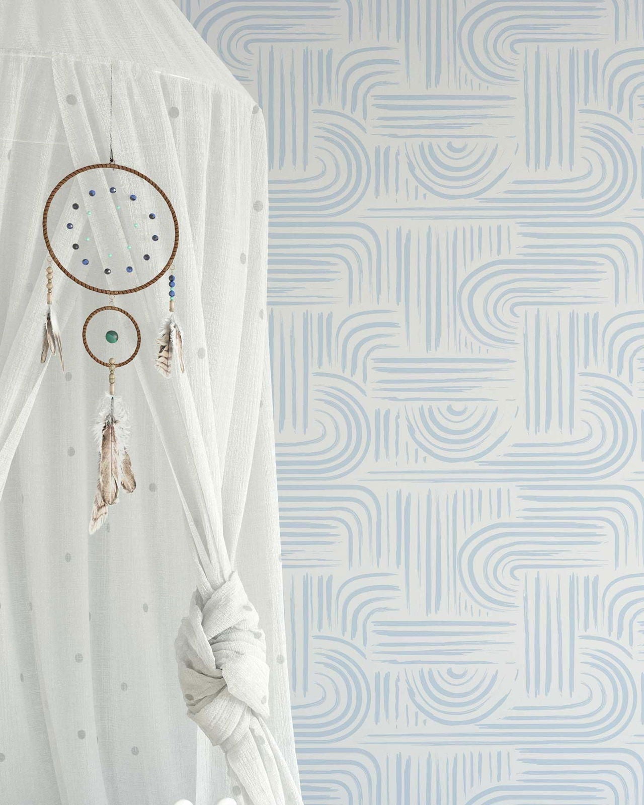 Blue Bloom Peel and Stick Wallpaper, Removable Wallpaper, Traditional Wallpaper | DeccoPrint