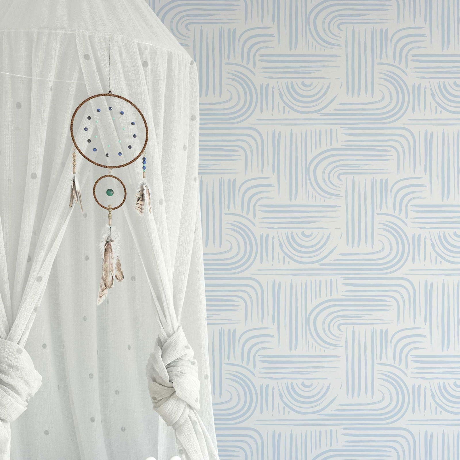 Blue Bloom Peel and Stick Wallpaper, Removable Wallpaper, Traditional Wallpaper | DeccoPrint