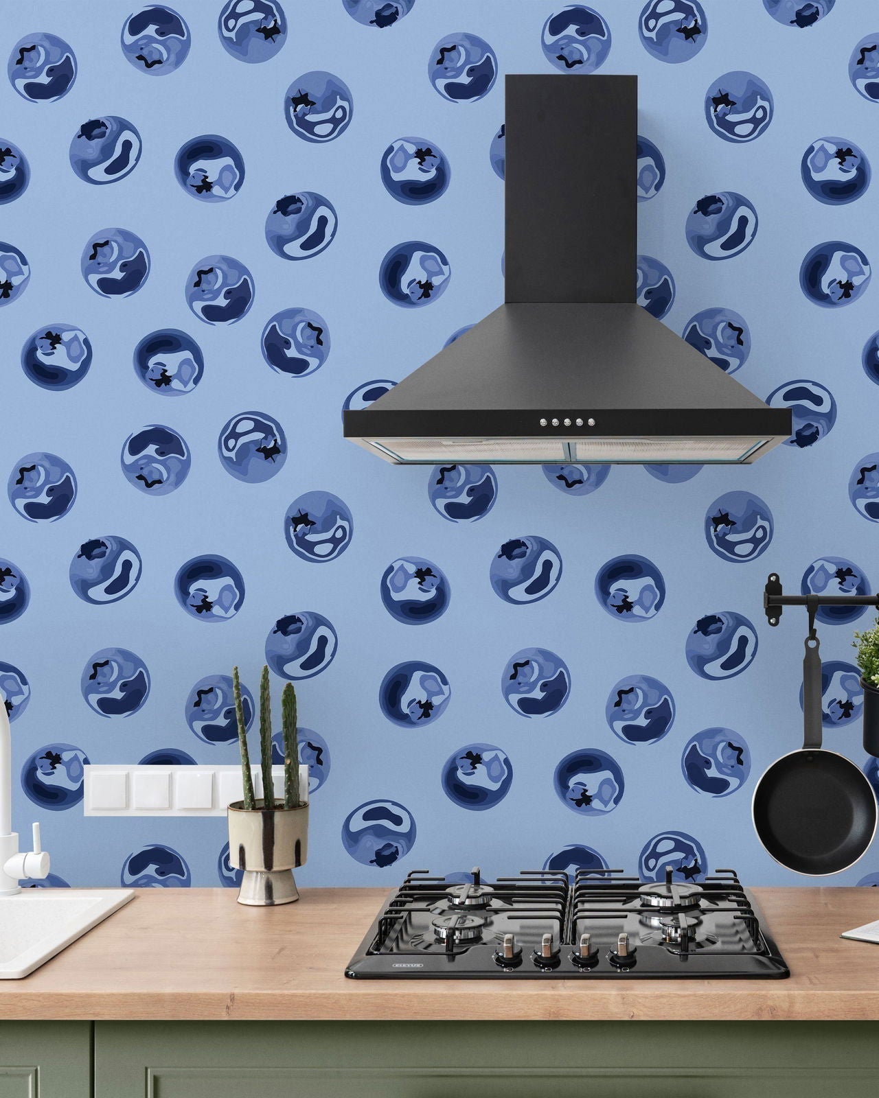 Blueberry Dream Peel and Stick Wallpaper, Removable Wallpaper, Traditional Wallpaper | DeccoPrint