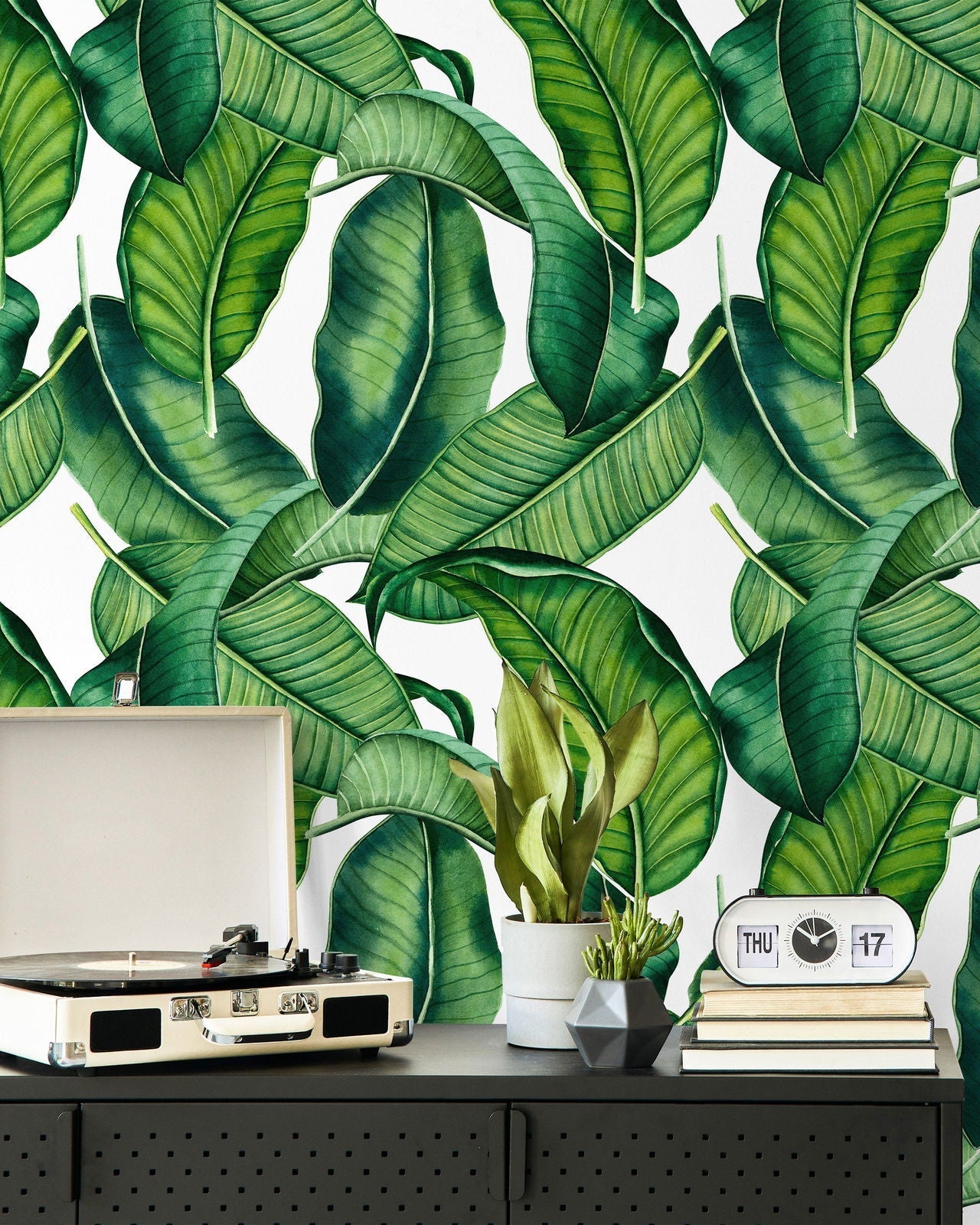 Botanical Leaves Peel and Stick Wallpaper, Removable Wallpaper, Traditional Wallpaper | DeccoPrint