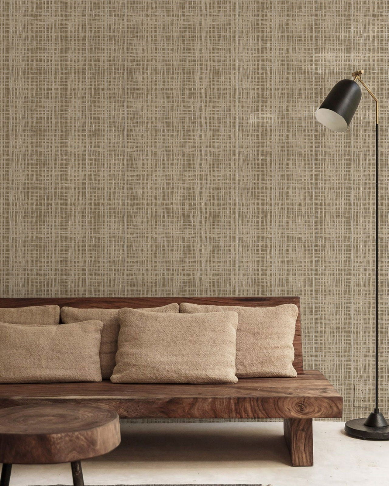 Brown Plaid Peel and Stick Wallpaper, Removable Wallpaper, Traditional Wallpaper | DeccoPrint