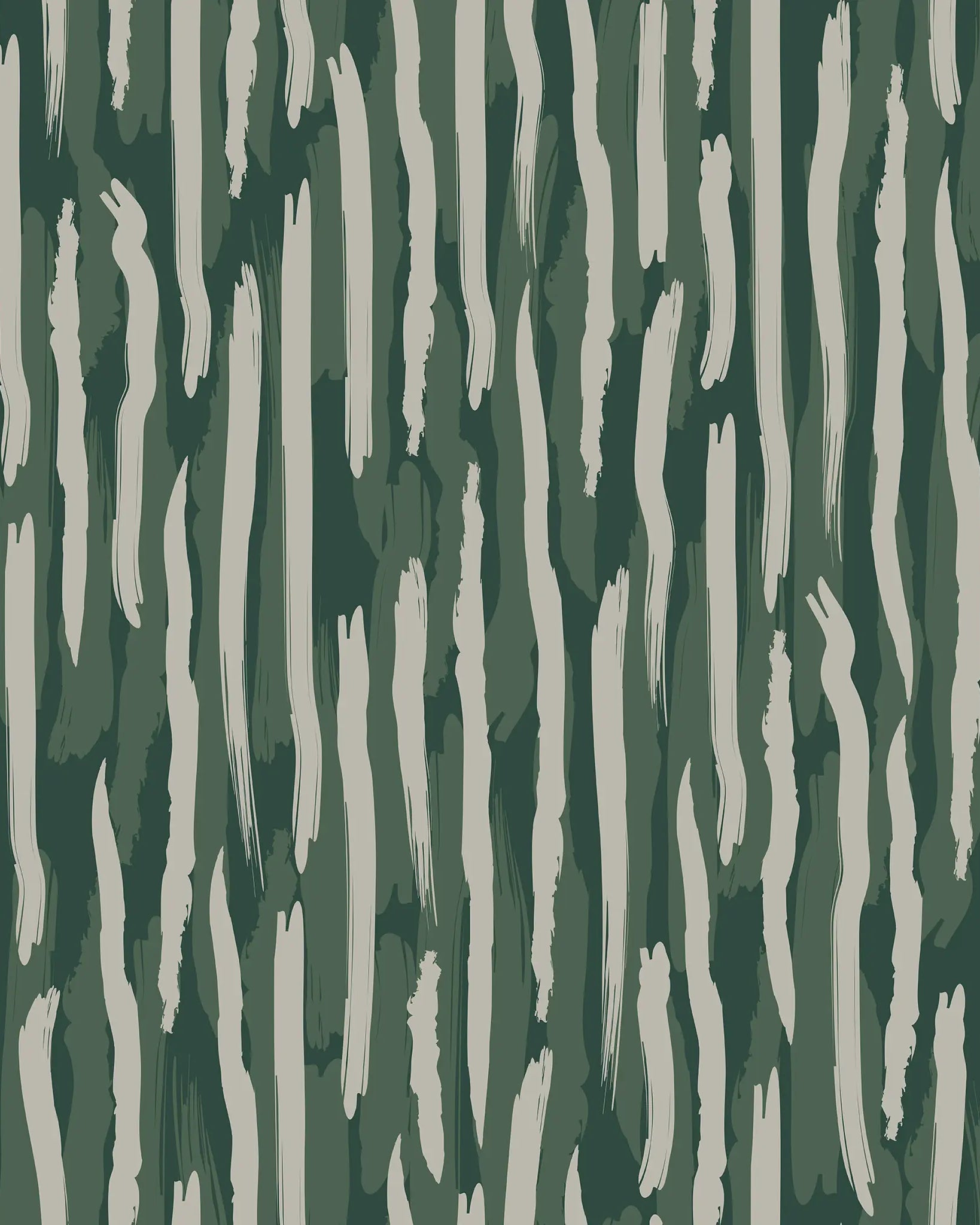 Pattern of vertical green and beige stripes on a green background