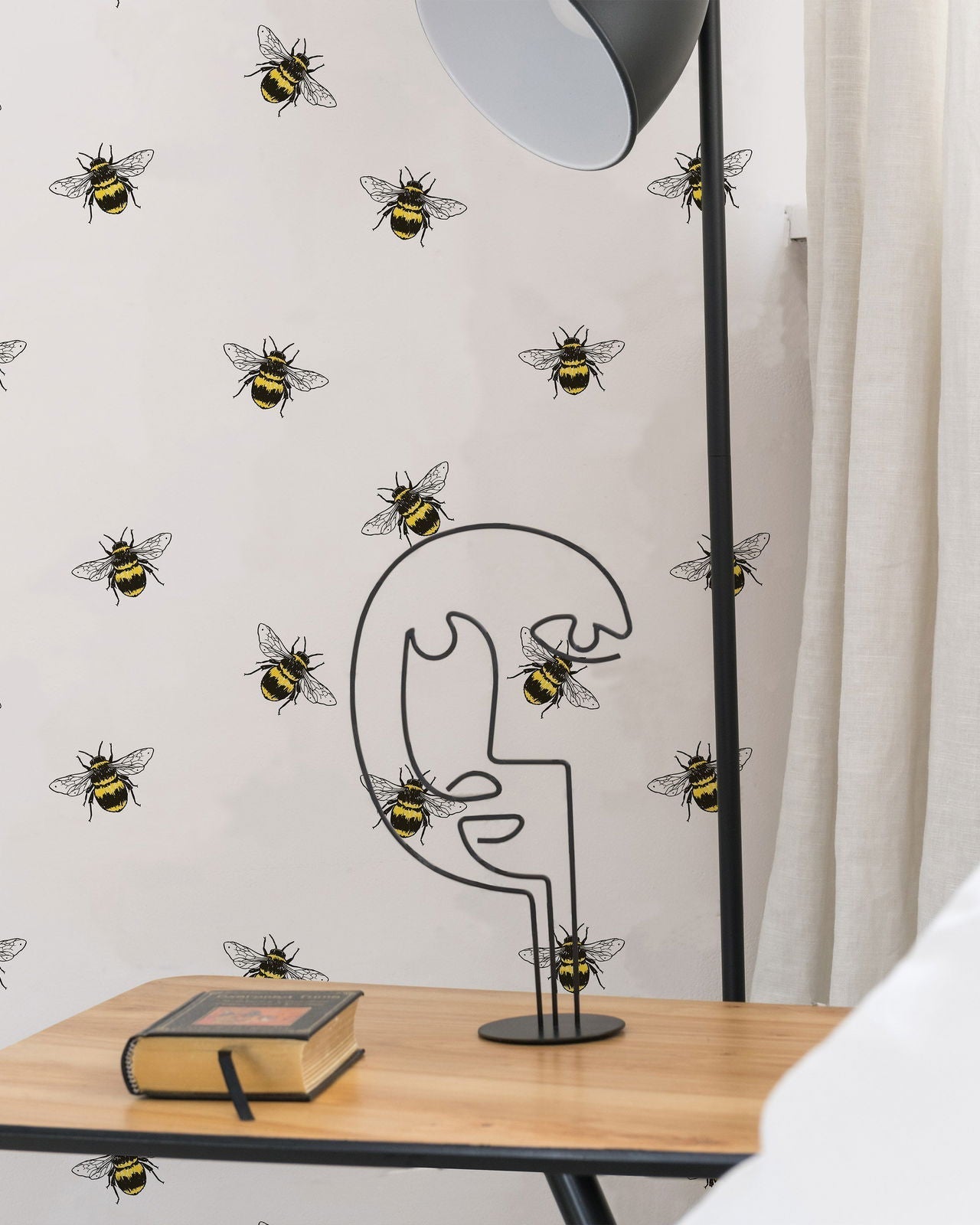 Busy Bees Peel and Stick Wallpaper, Removable Wallpaper, Traditional Wallpaper | DeccoPrint