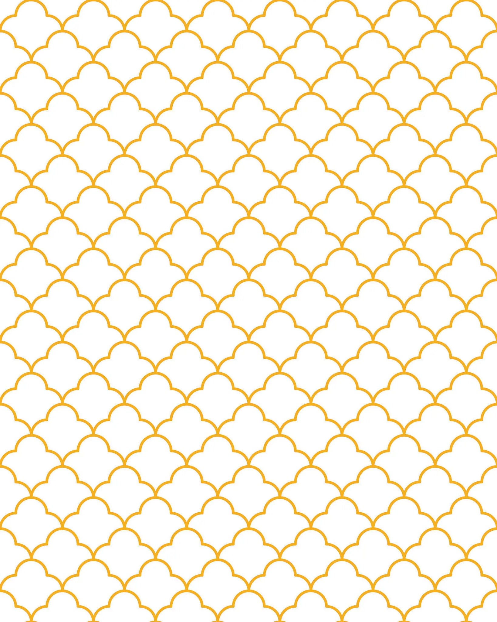 Yellow fish scale pattern on a white background