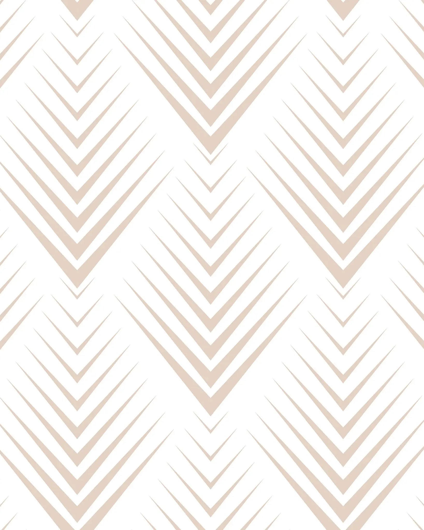 Pattern of beige chevrons on a white background