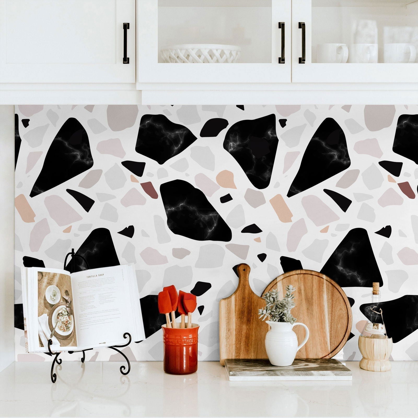 Chips of Marble Peel and Stick Wallpaper, Removable Wallpaper, Traditional Wallpaper | DeccoPrint