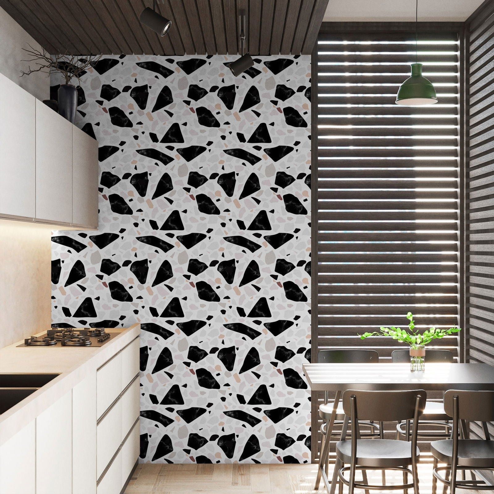 Chips of Marble Peel and Stick Wallpaper, Removable Wallpaper, Traditional Wallpaper | DeccoPrint