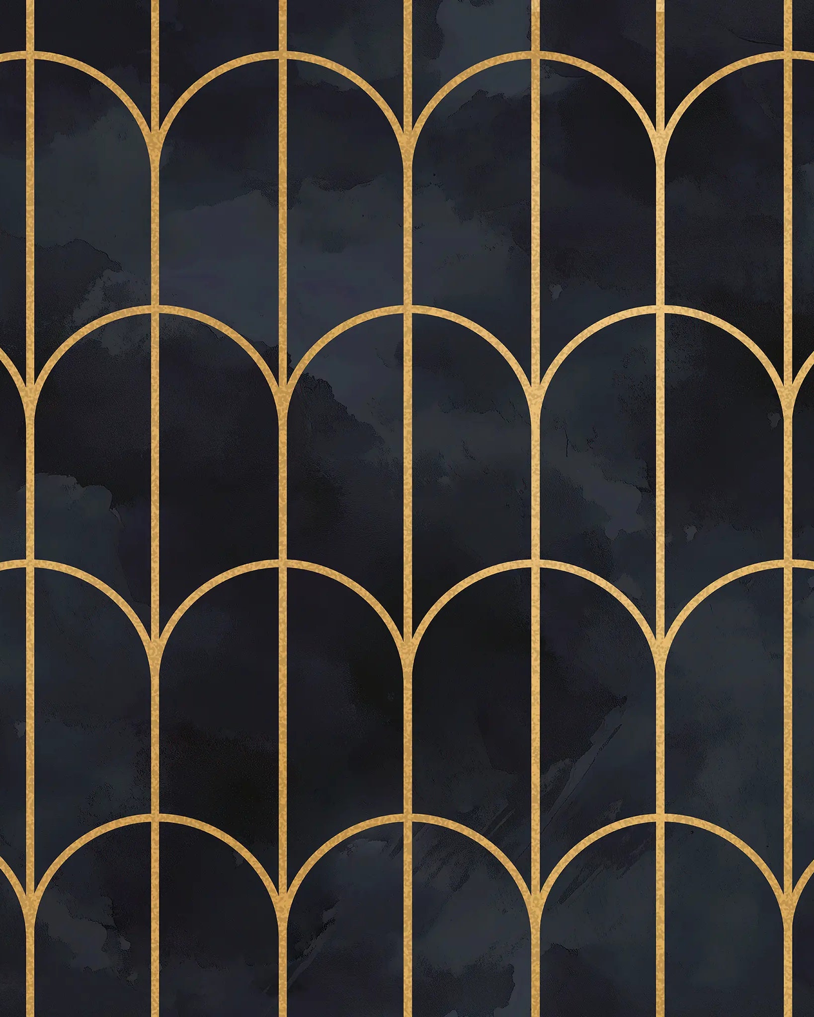 Gold geometric pattern on a dark textured background