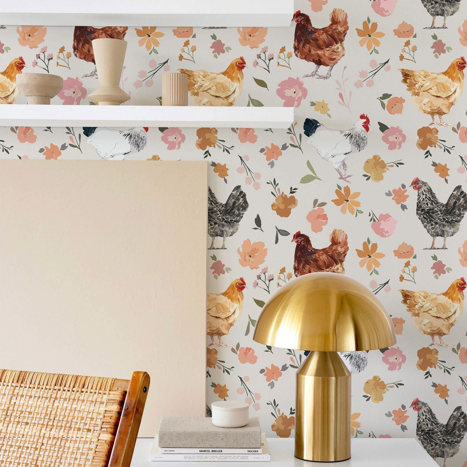 Country Chick Peel and Stick Wallpaper, Removable Wallpaper, Traditional Wallpaper | DeccoPrint
