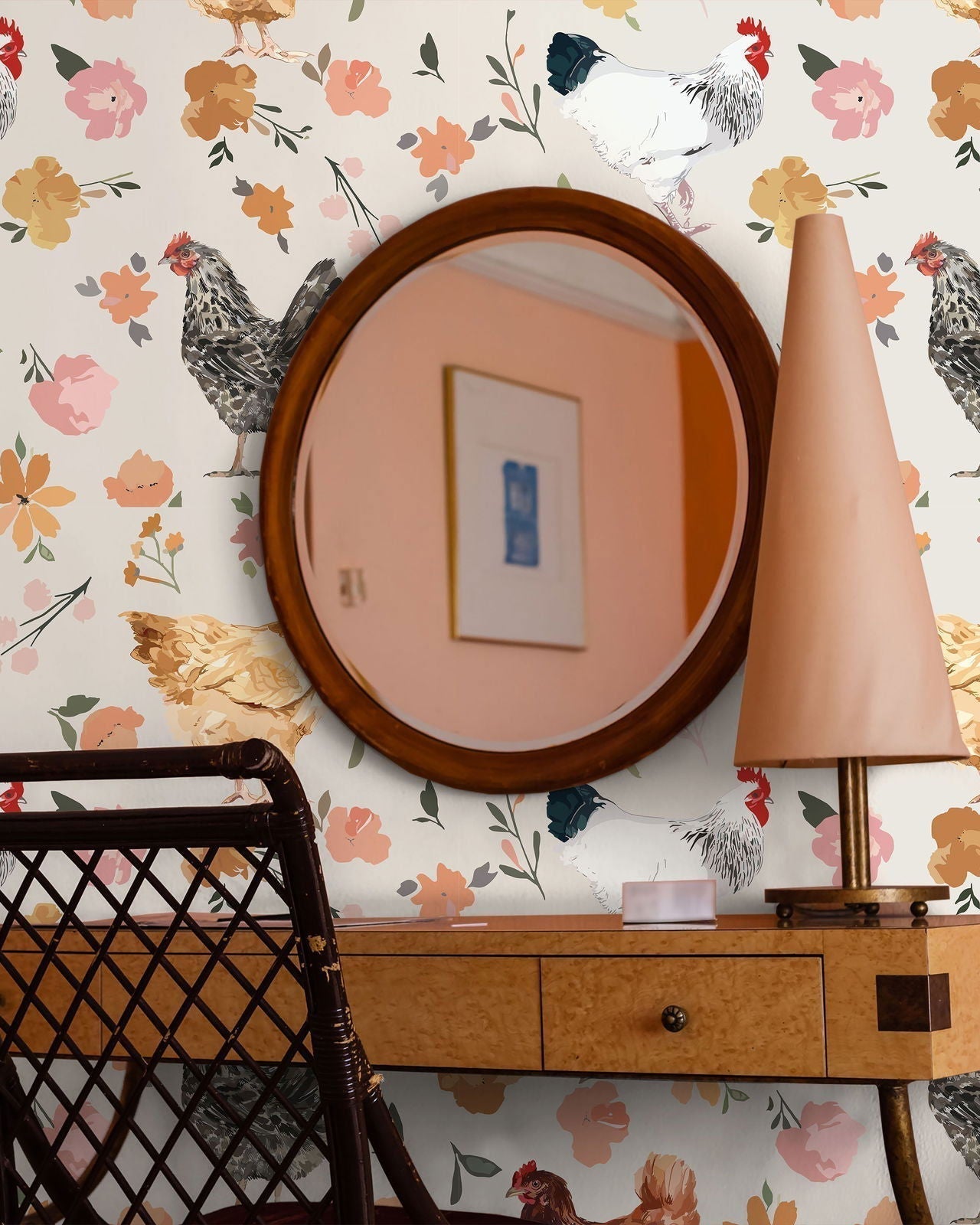 Country Chick Peel and Stick Wallpaper, Removable Wallpaper, Traditional Wallpaper | DeccoPrint