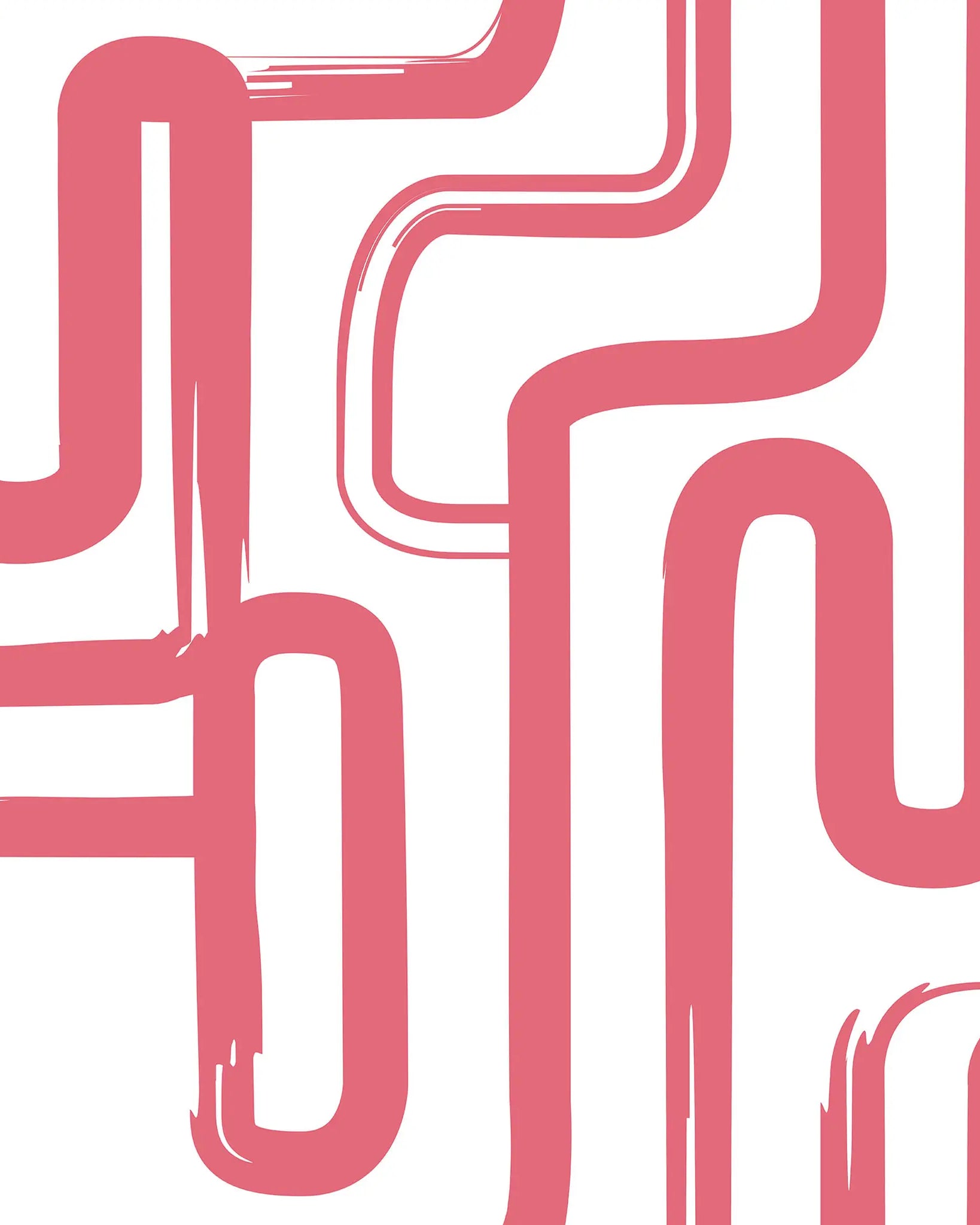 Pink abstract line pattern on a white background