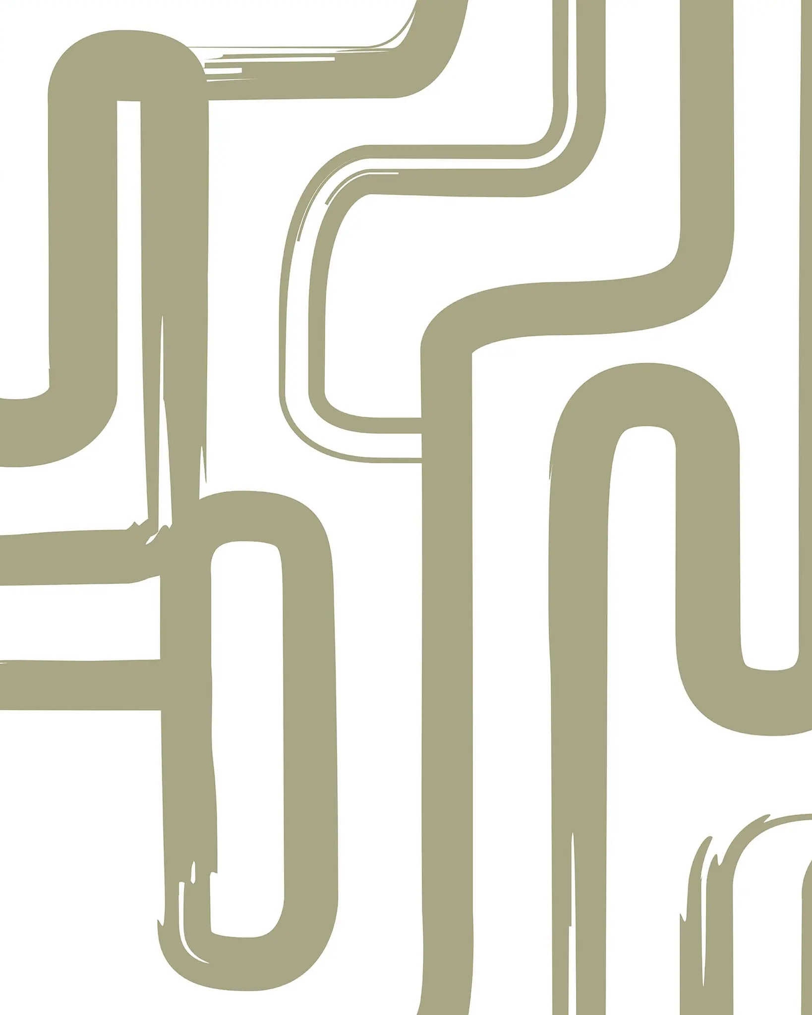 Pattern of sage geometric shapes on a white background