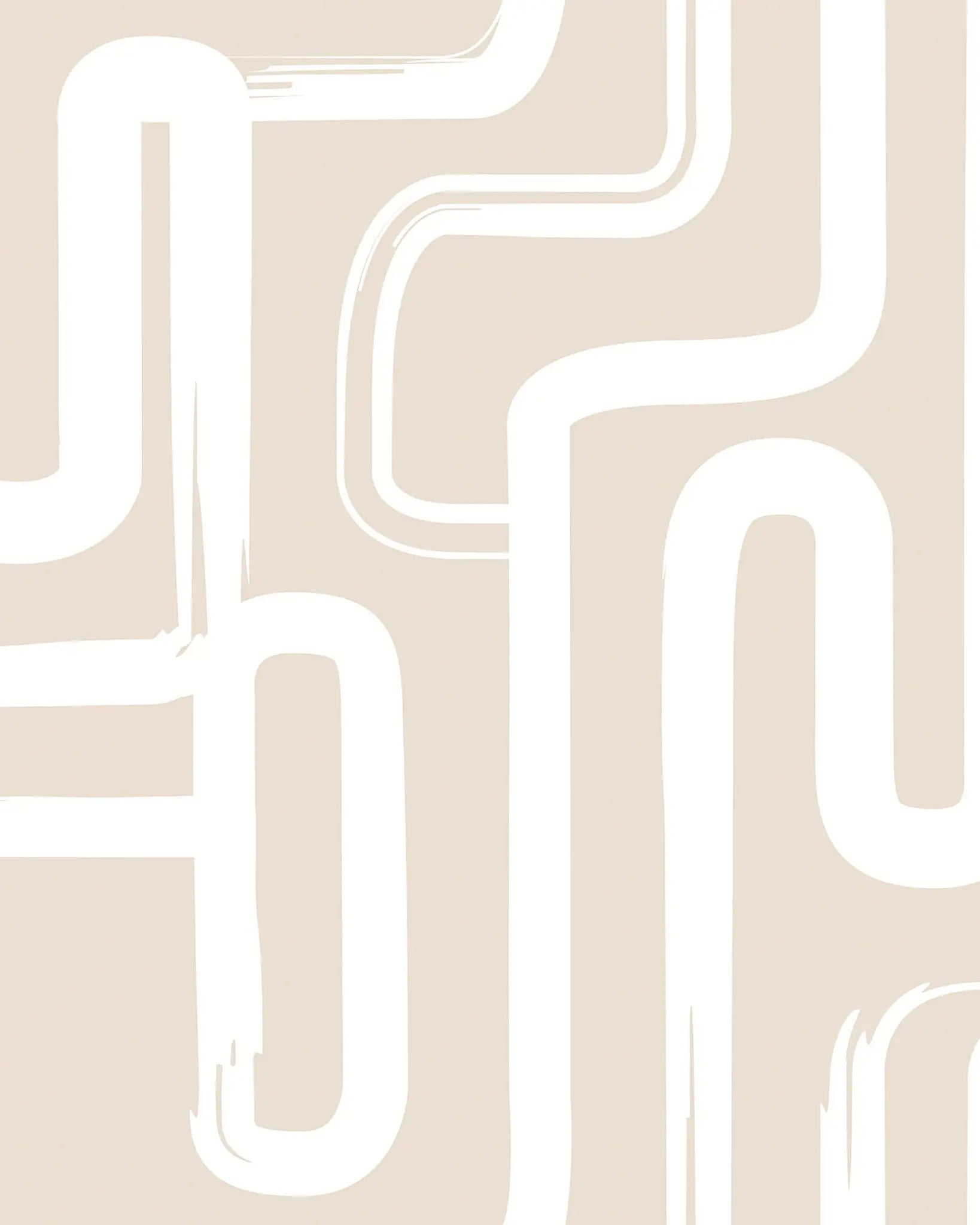 Beige background with white abstract line pattern