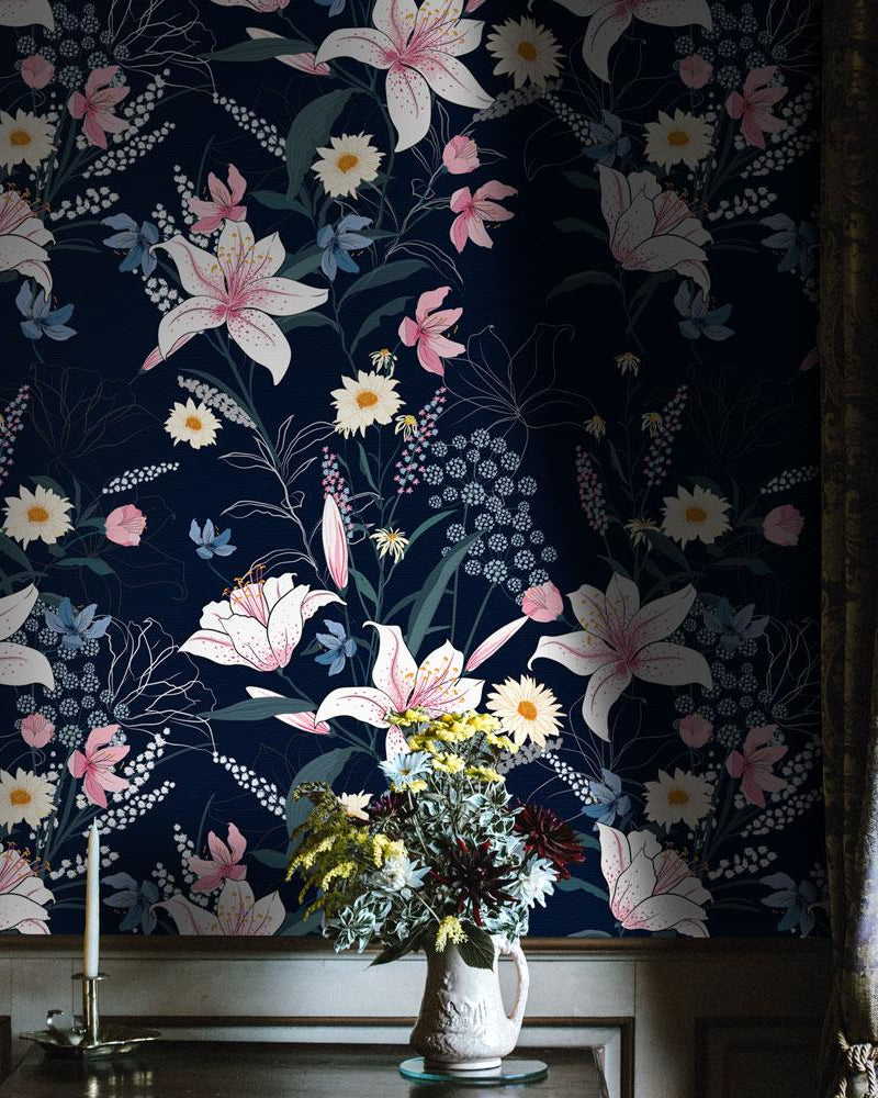 Dark Vibrancy Peel and Stick Wallpaper, Removable Wallpaper, Traditional Wallpaper | DeccoPrint