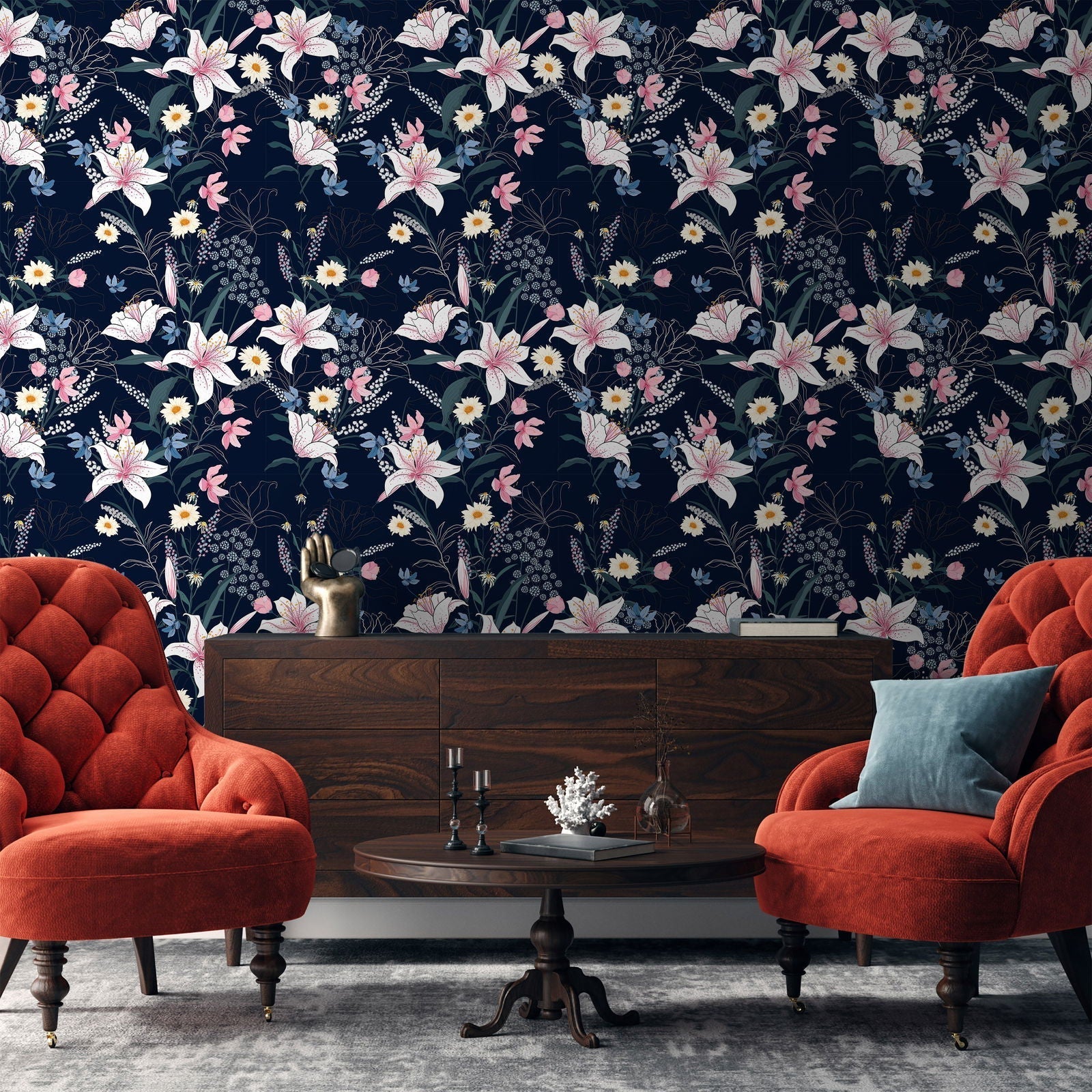 Dark Vibrancy Peel and Stick Wallpaper, Removable Wallpaper, Traditional Wallpaper | DeccoPrint