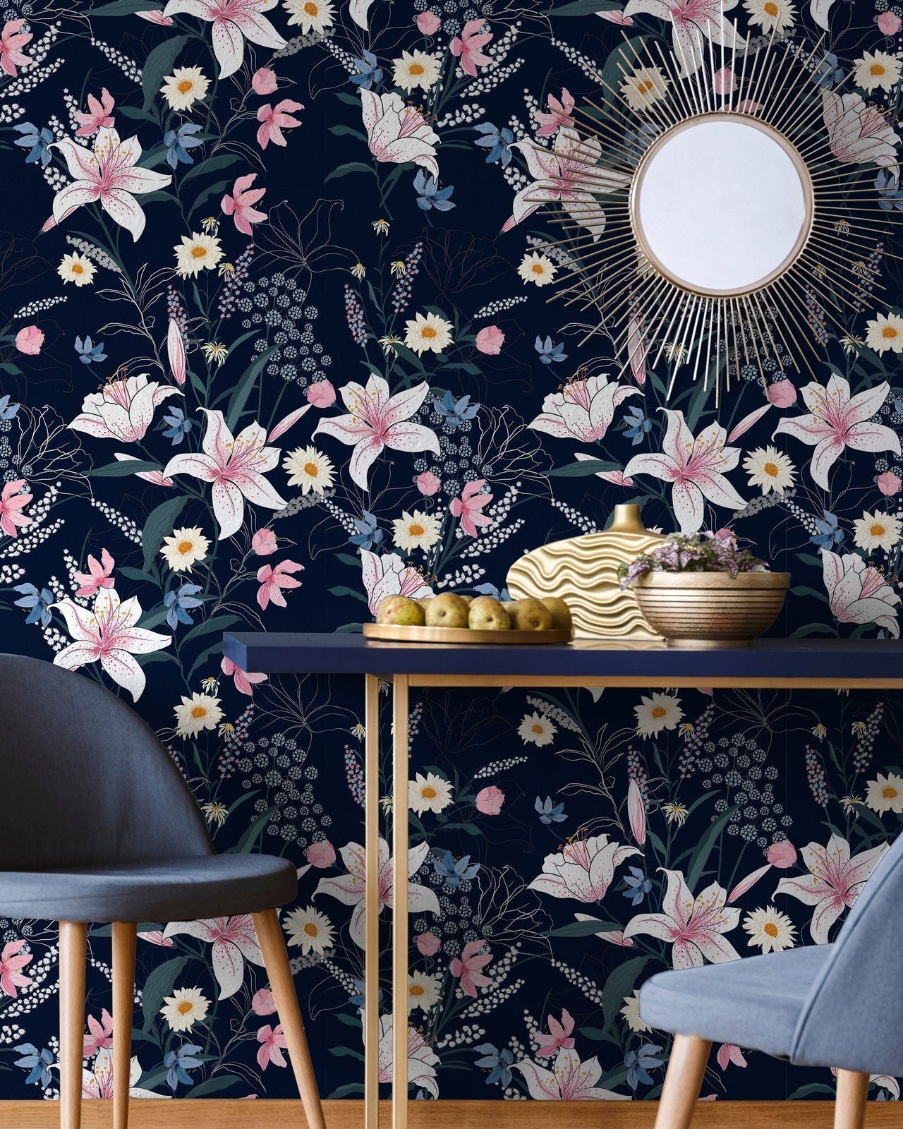 Dark Vibrancy Peel and Stick Wallpaper, Removable Wallpaper, Traditional Wallpaper | DeccoPrint