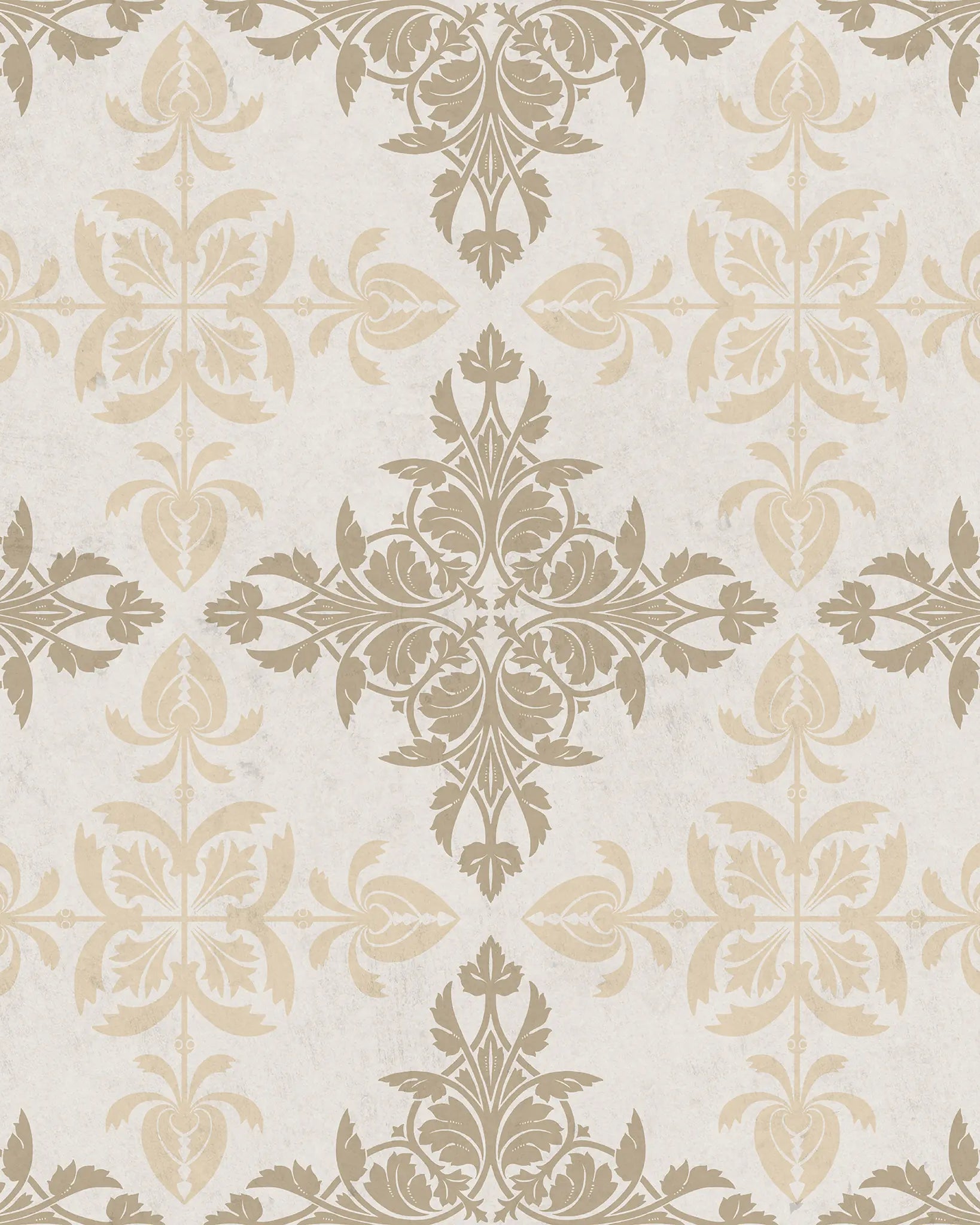 Decorative tile pattern with intricate designs on a light background