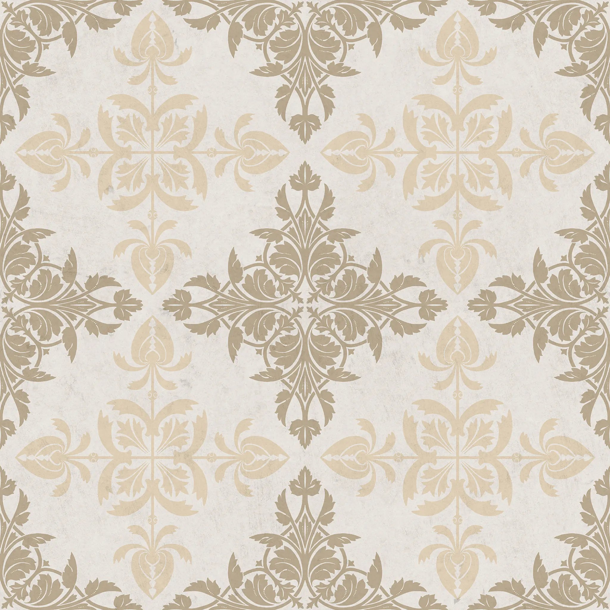 Decorative tile pattern with intricate designs on a light background