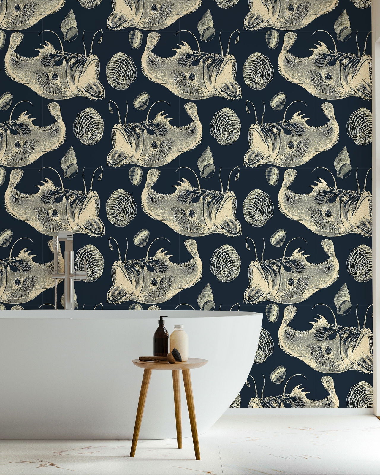 Deep-Sea Peel and Stick Wallpaper, Removable Wallpaper, Traditional Wallpaper | DeccoPrint