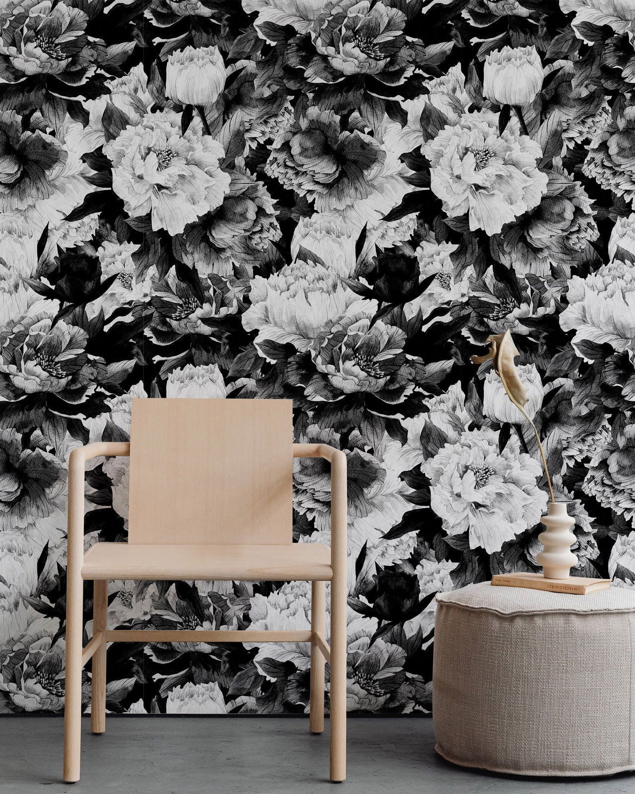 Dense Flowerfield Peel and Stick Wallpaper, Removable Wallpaper, Traditional Wallpaper | DeccoPrint